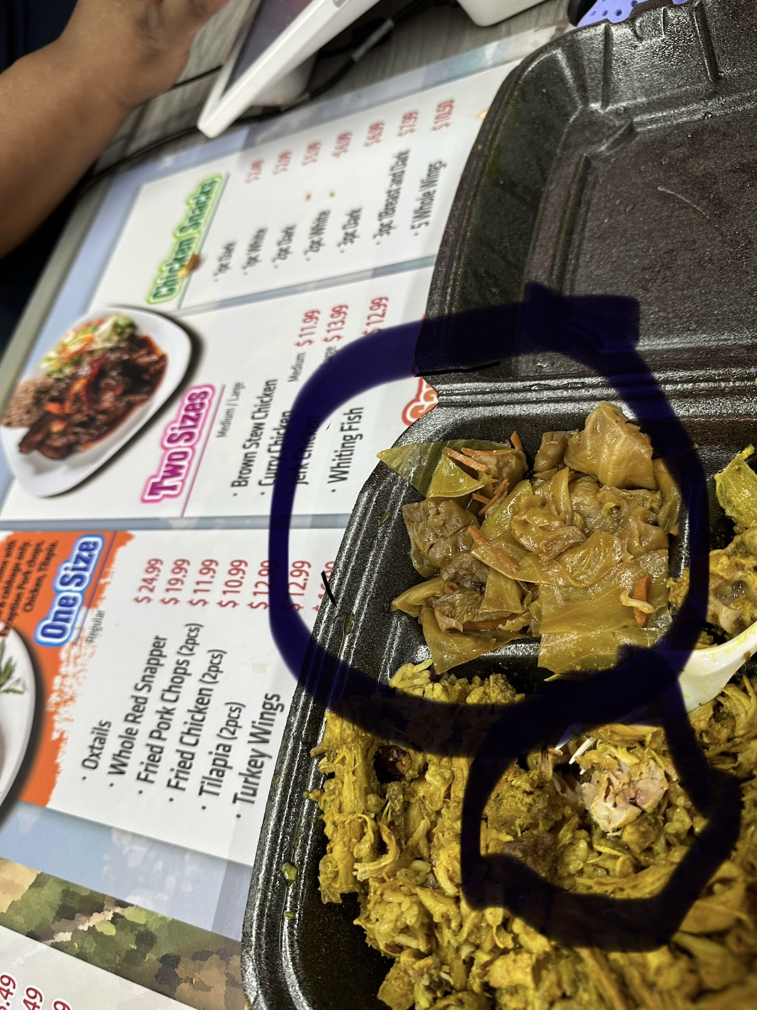 John's Caribbean Soul Food Menu