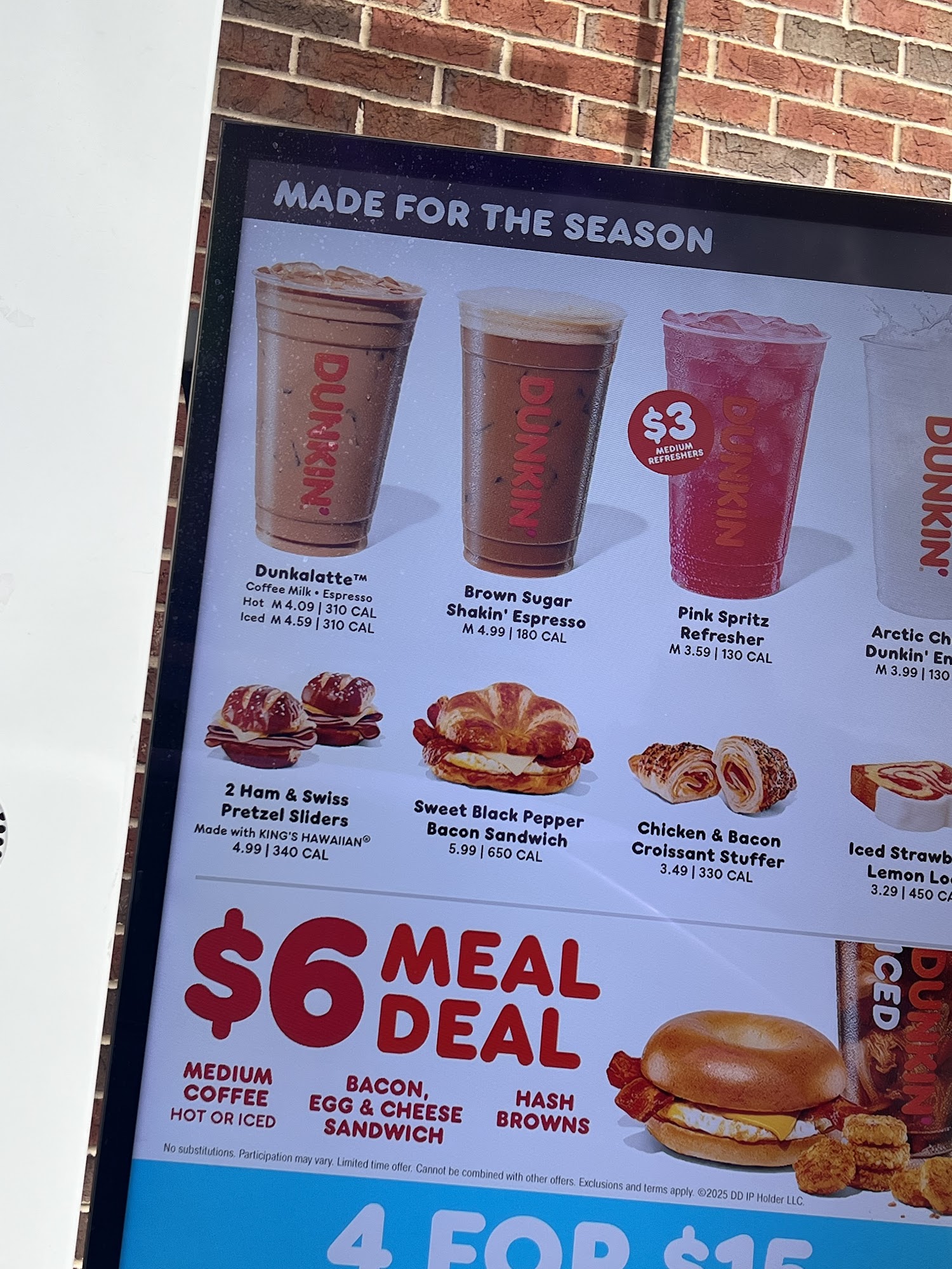 Dunkin' Menu