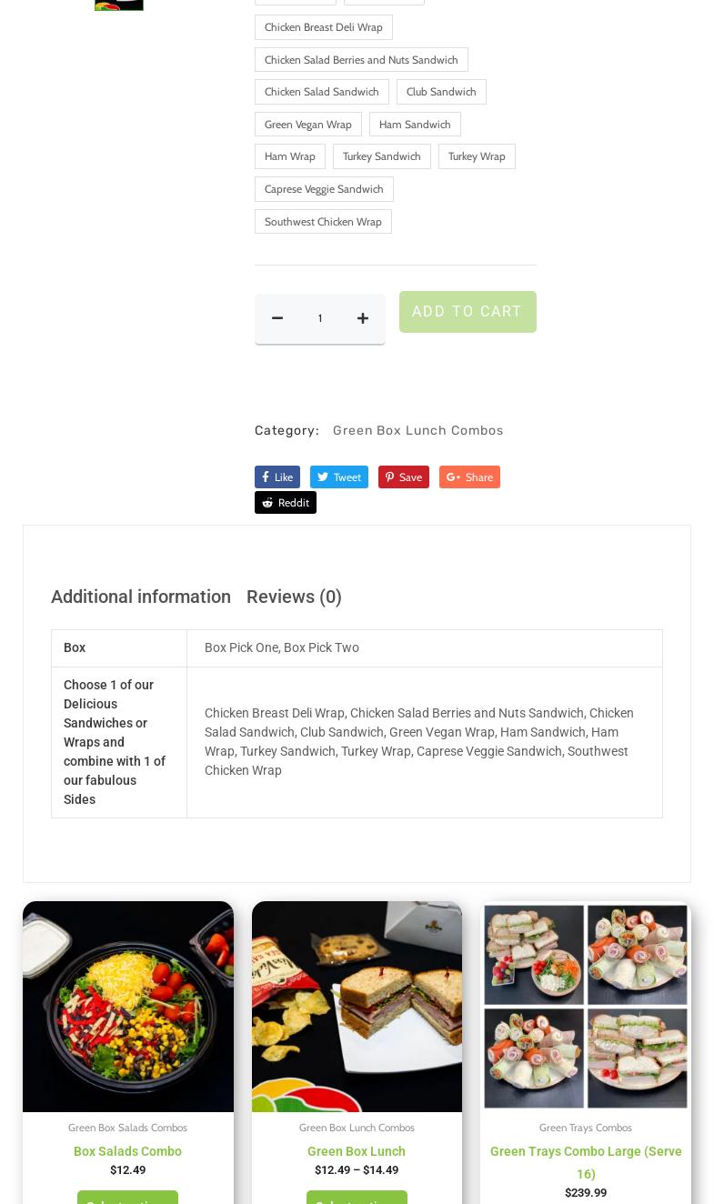 CATER DELI SERVI, LLC Menu