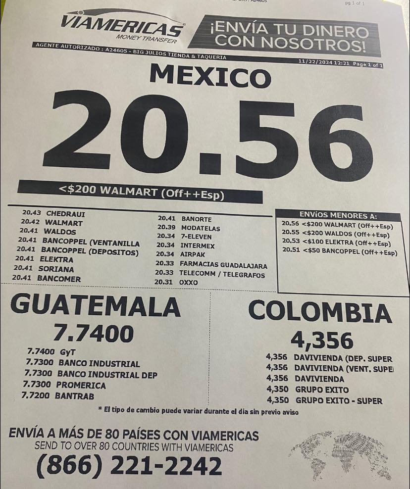 Big Julio's Tienda Y Taqueria Menu