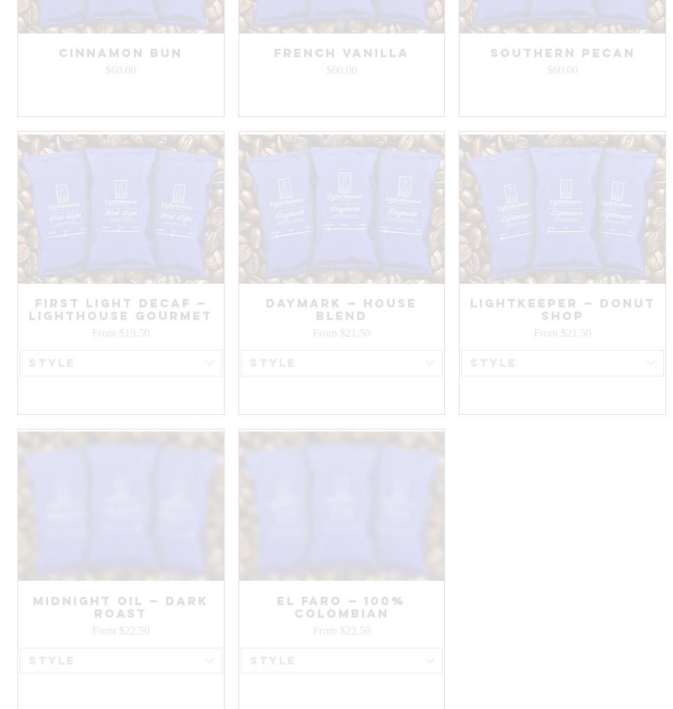 Lighthouse Coffee Company Menu