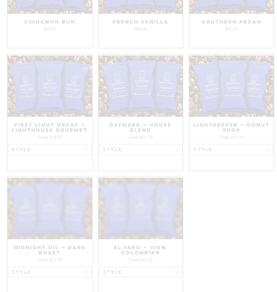 Lighthouse Coffee Company Menu