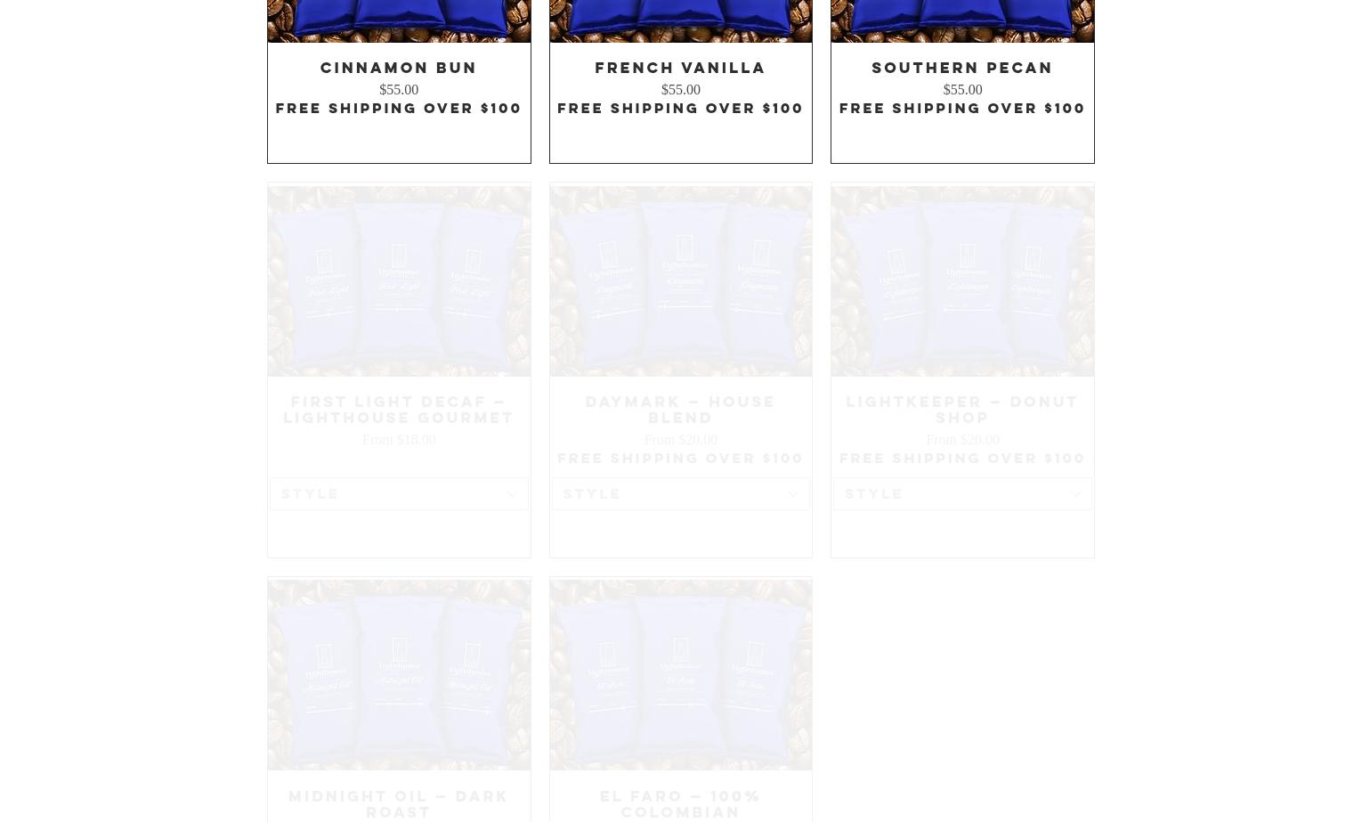 Lighthouse Coffee Company Menu