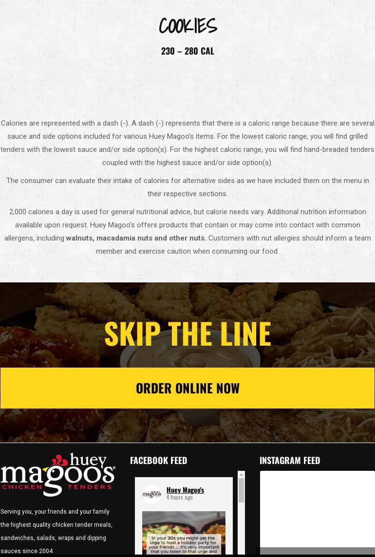 Huey Magoo’s Chicken Tenders Menu