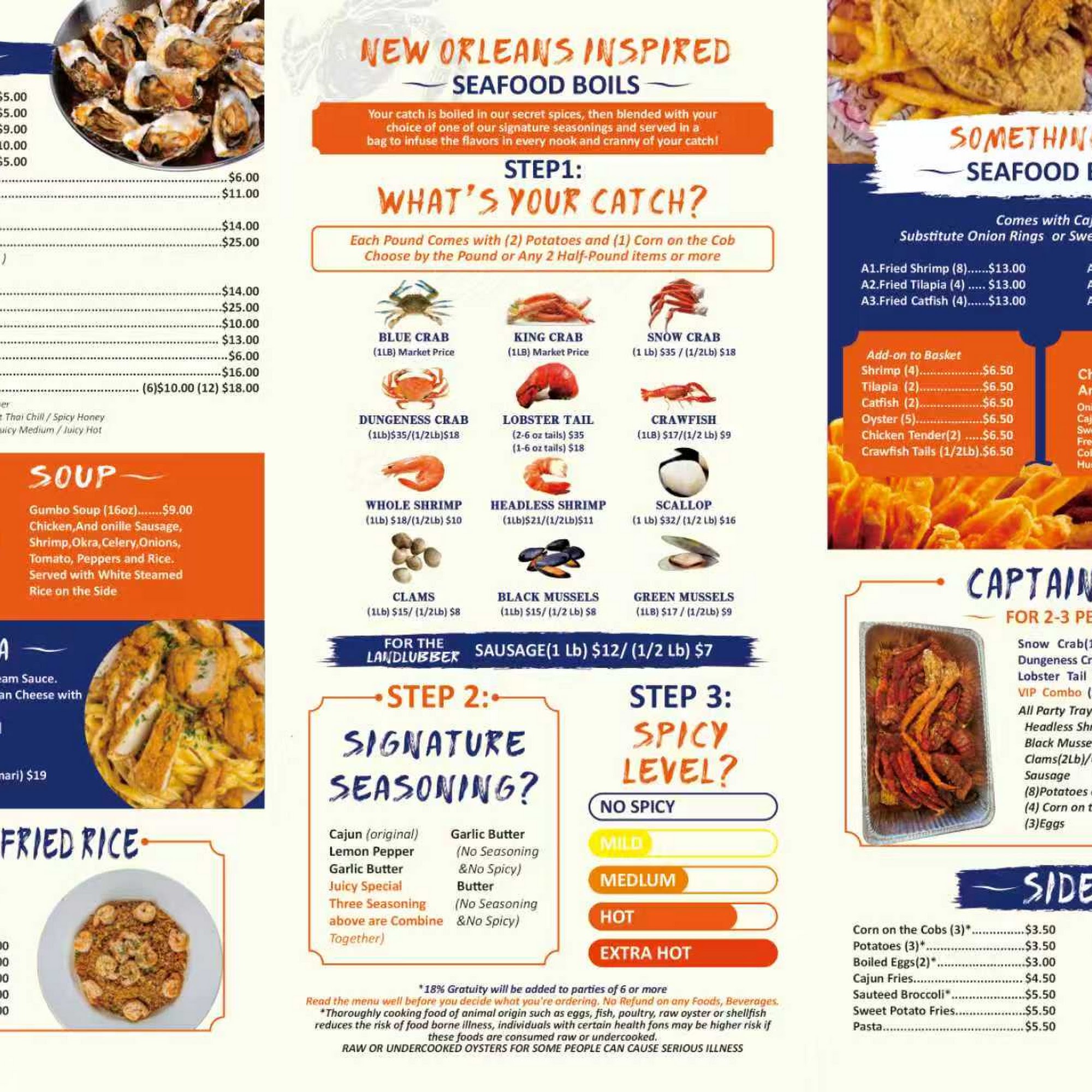 captain crab express Menu