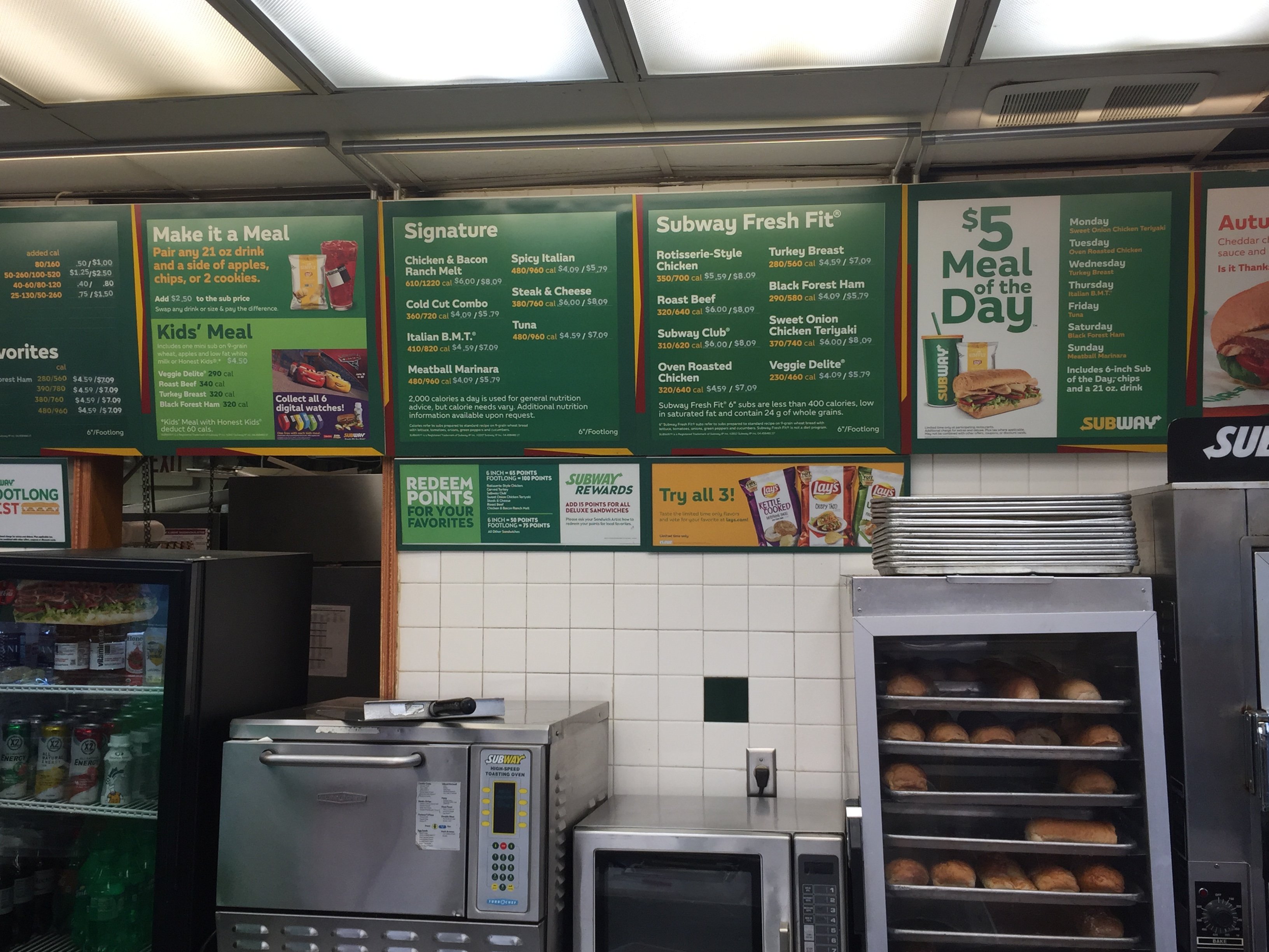 Subway Menu