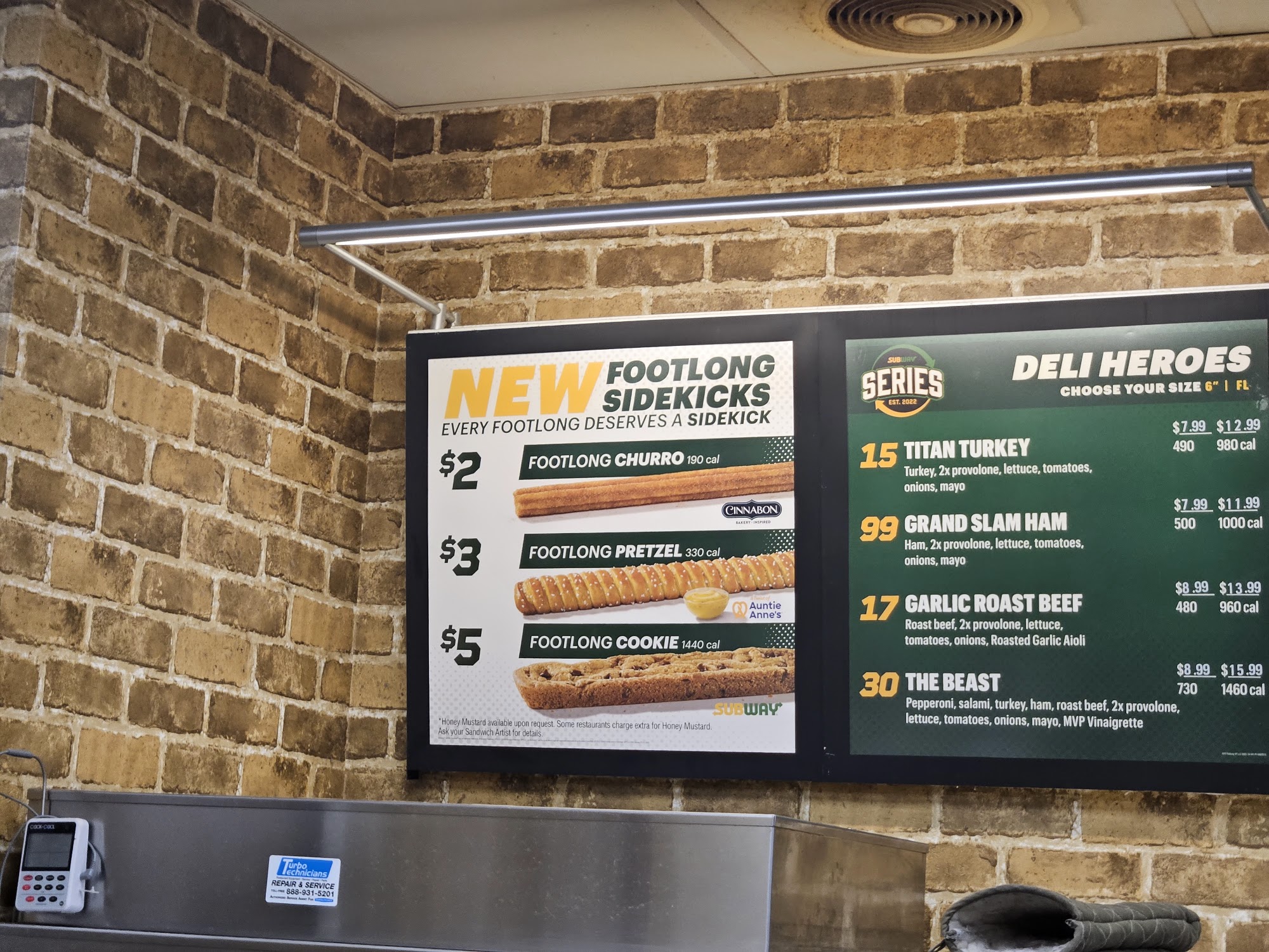 Subway Menu