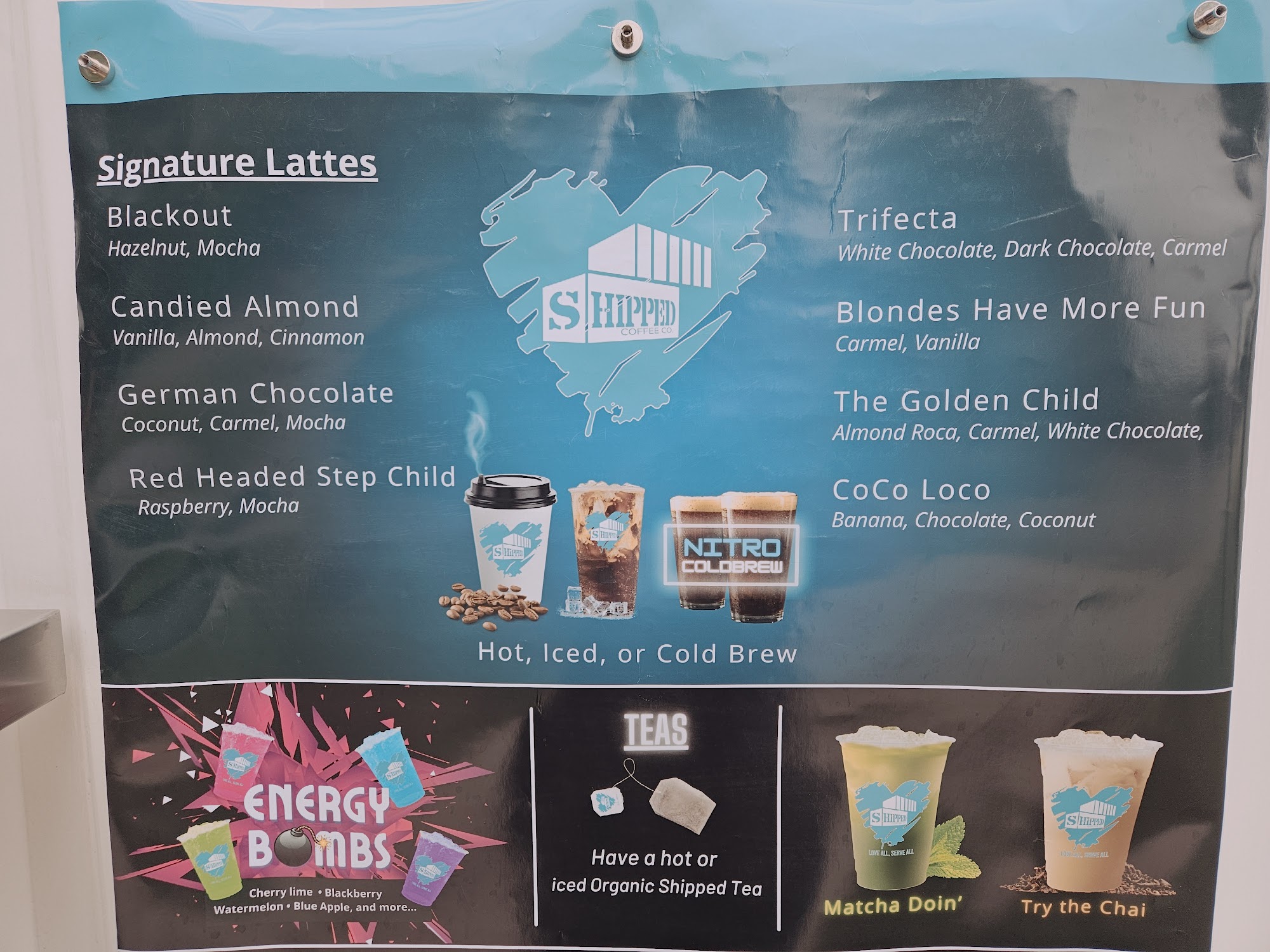Shipped Coffee Co Menu