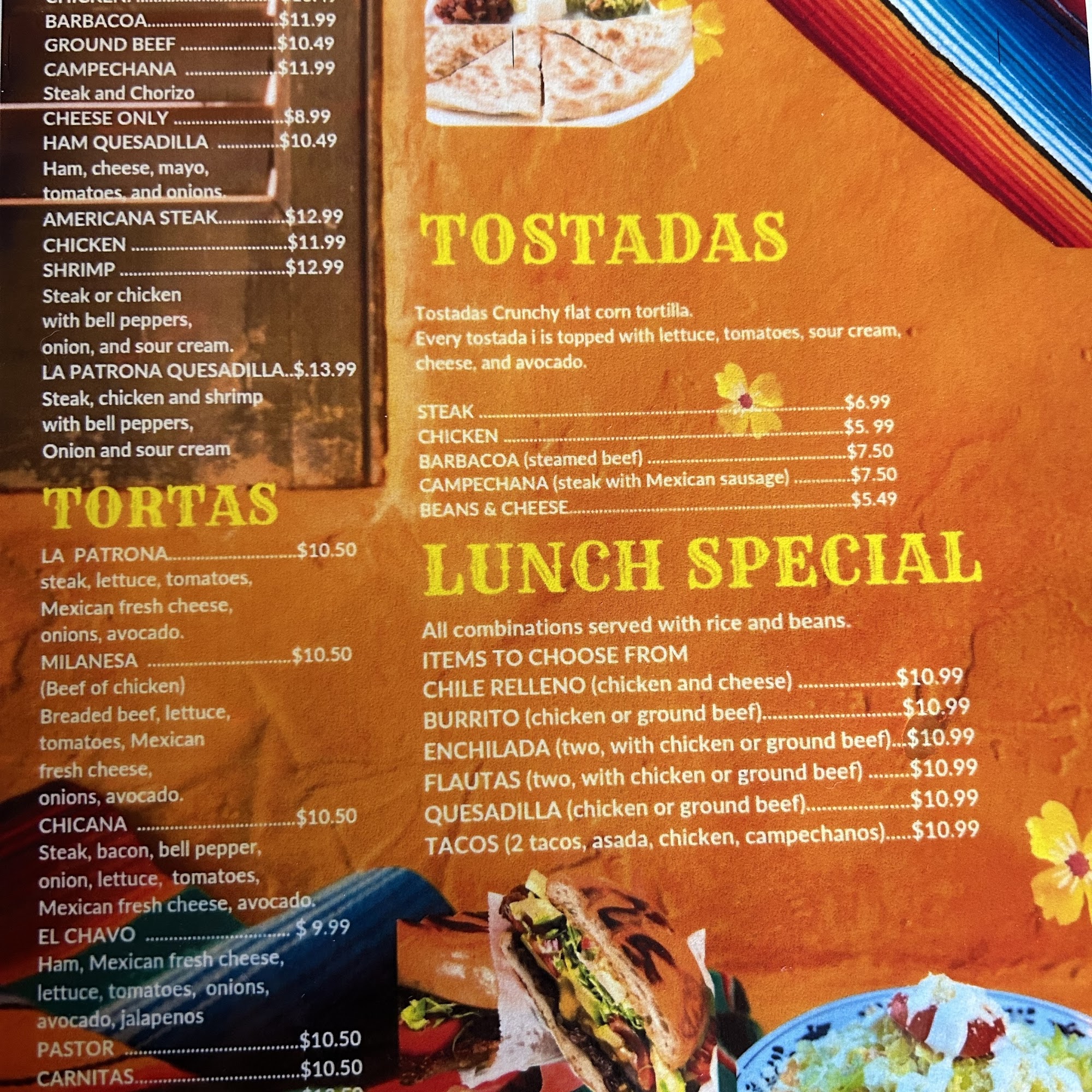 Tacos La Patrona #2 Menu