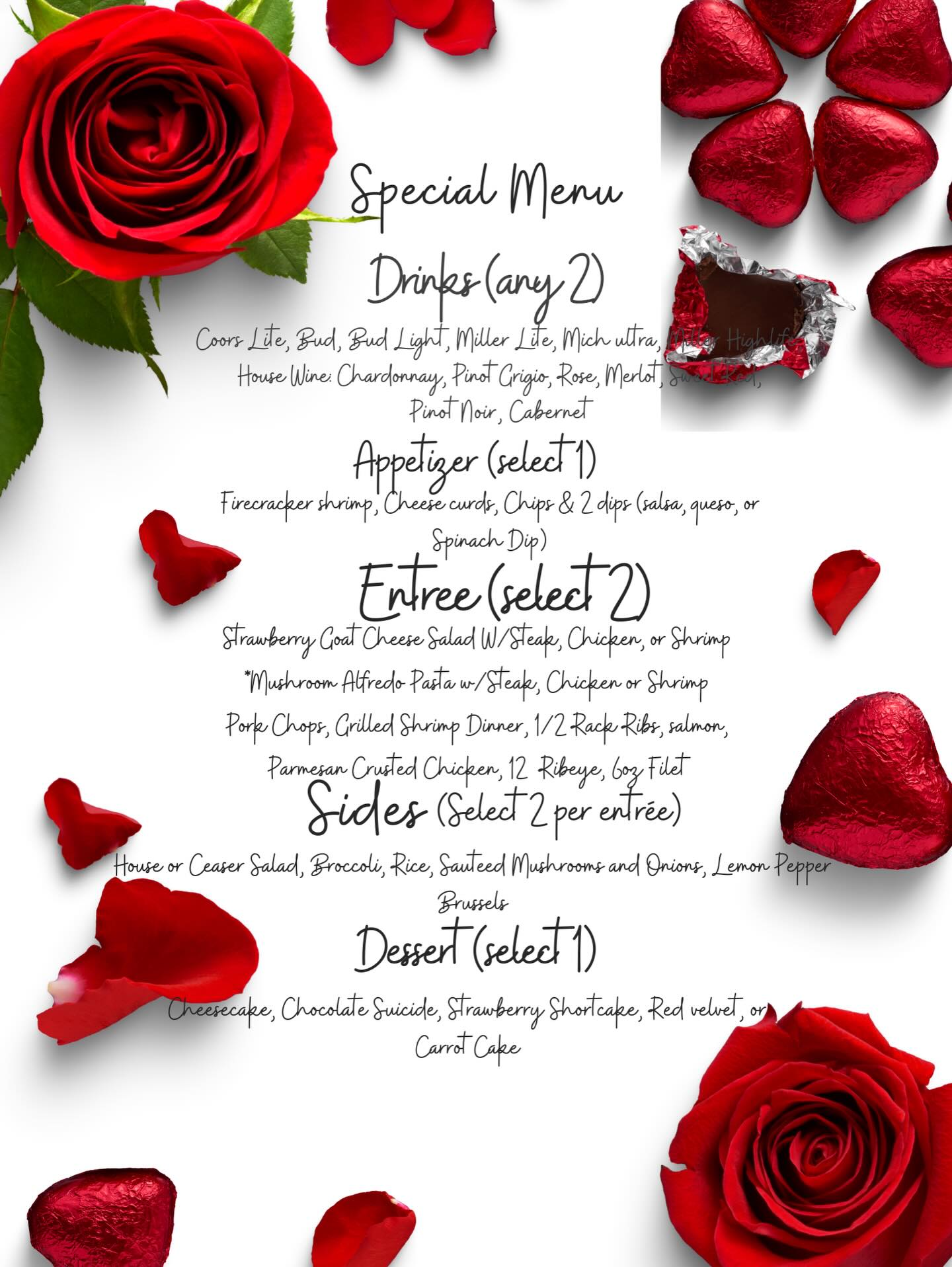 Ivy Park market Menu