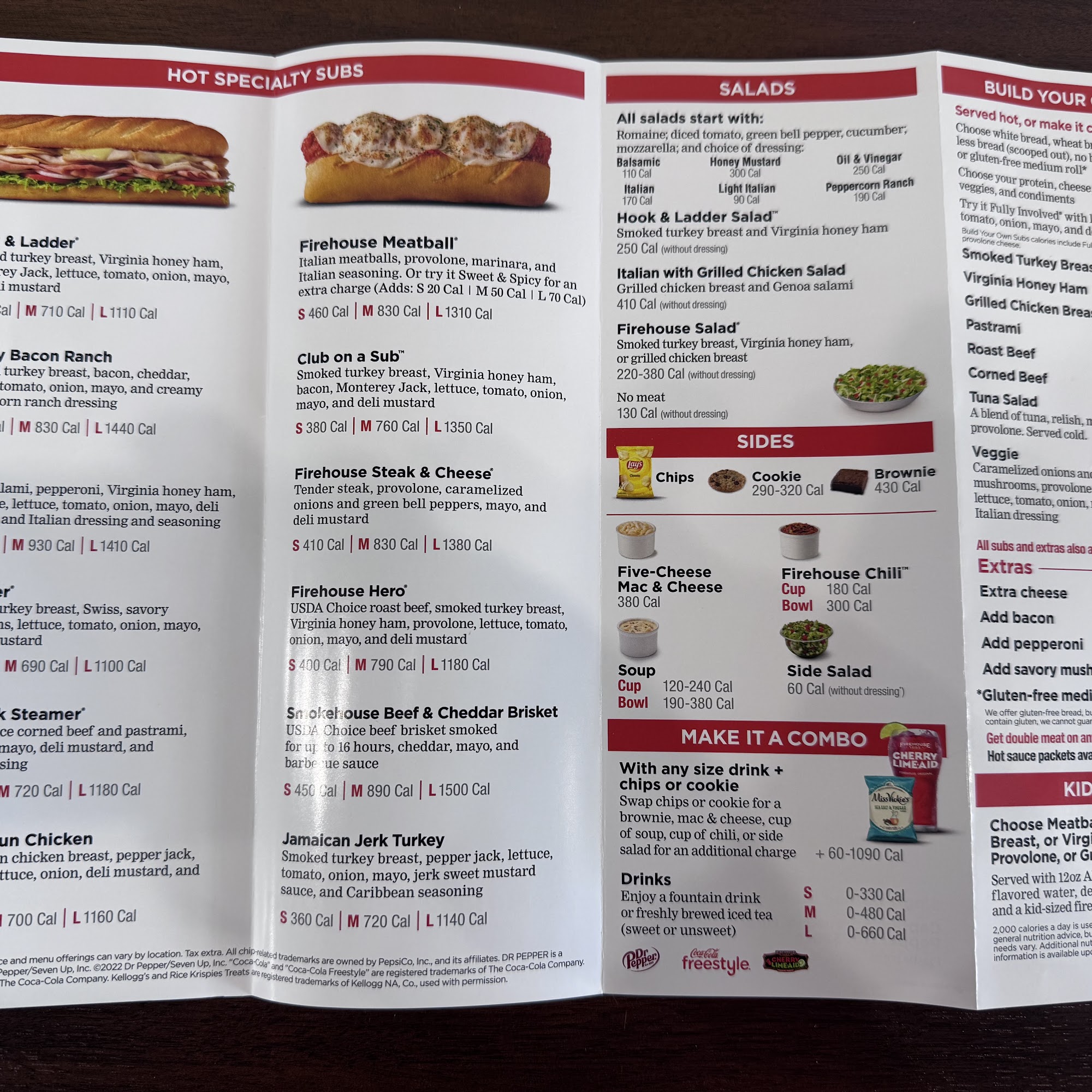 Firehouse Subs Monroe Shoppes Menu