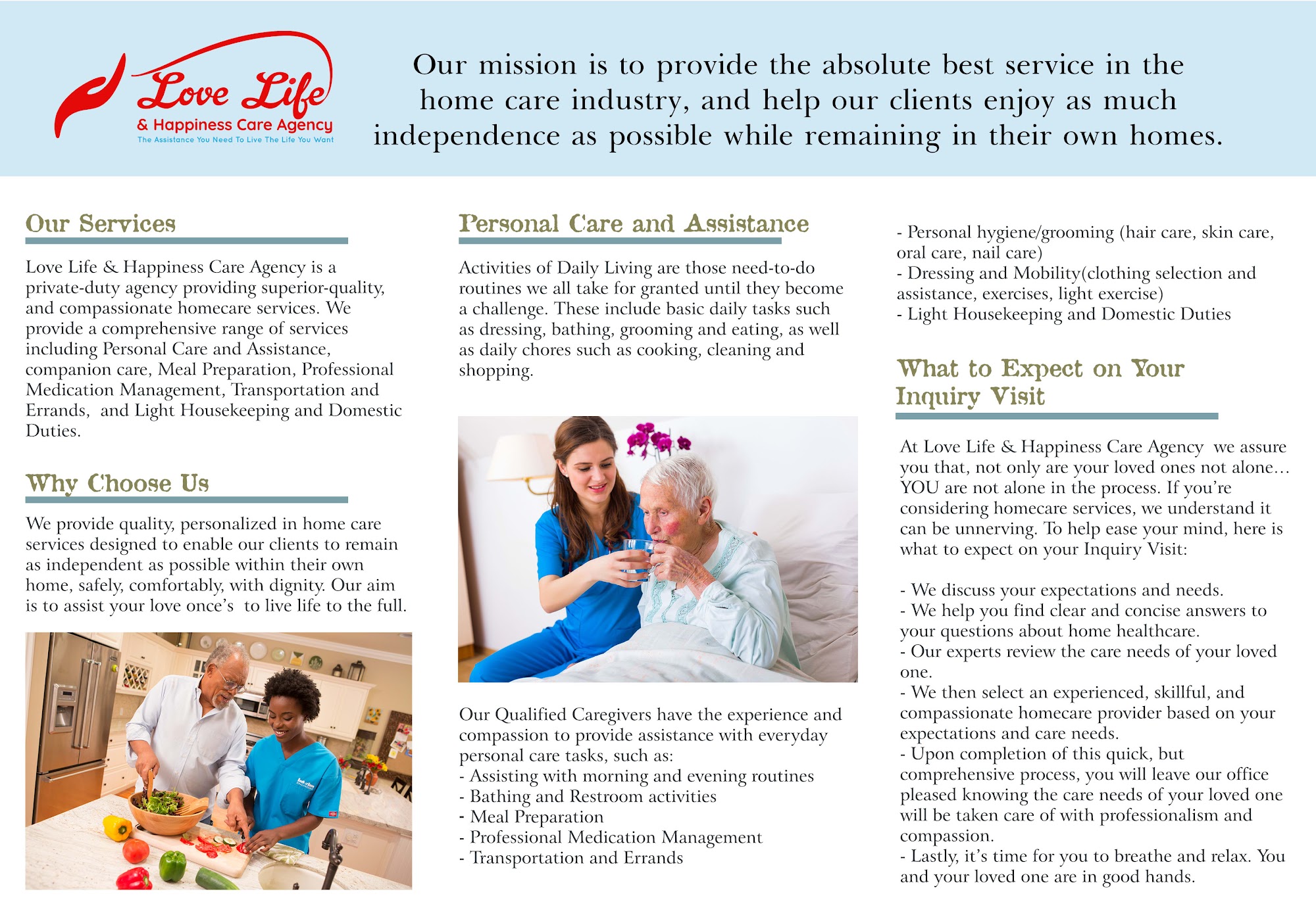 Love life and Happiness Care Agency
