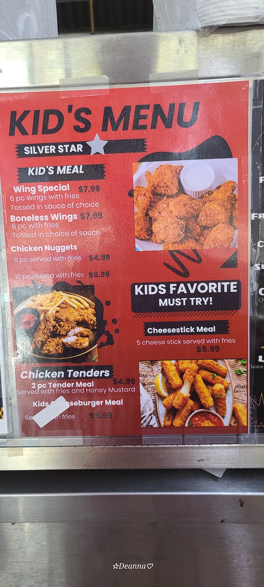 Silver Star Deli Menu