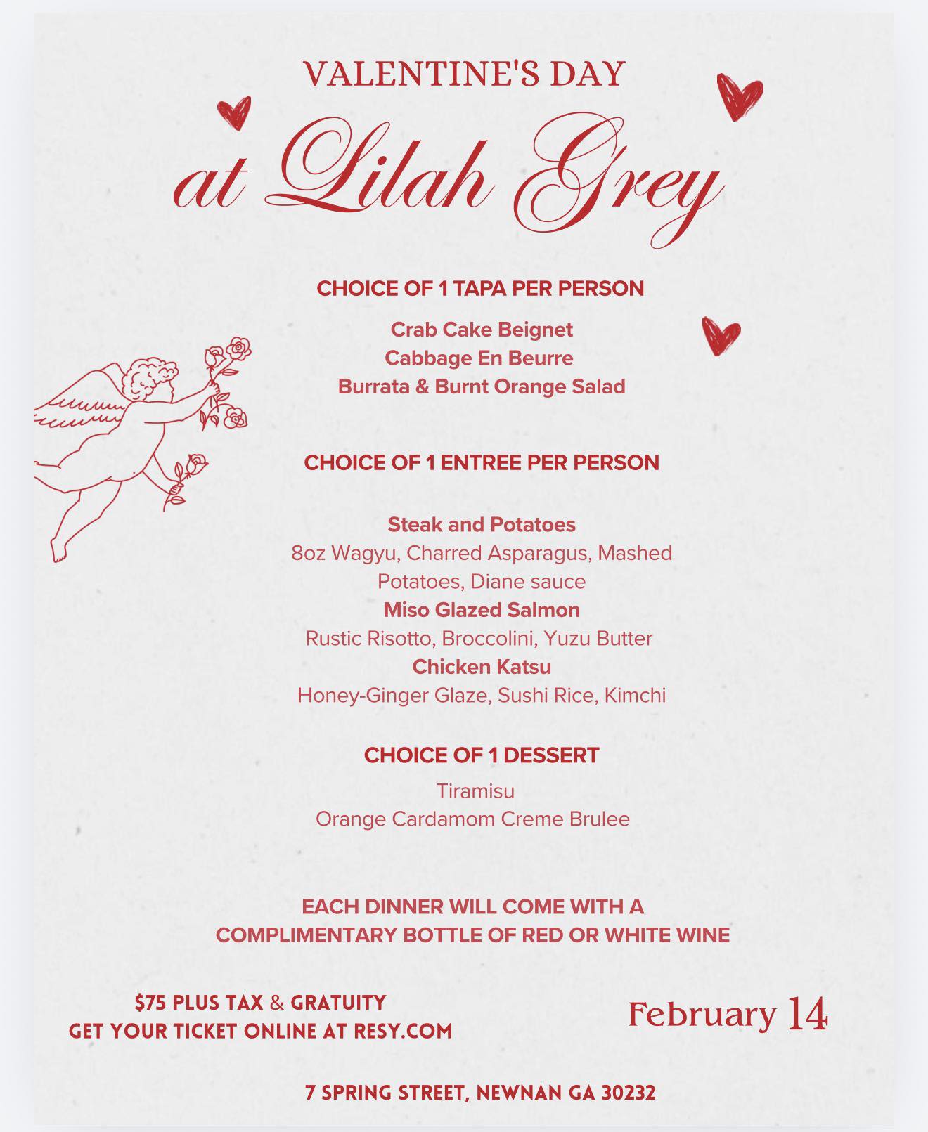 Lilah Grey Menu