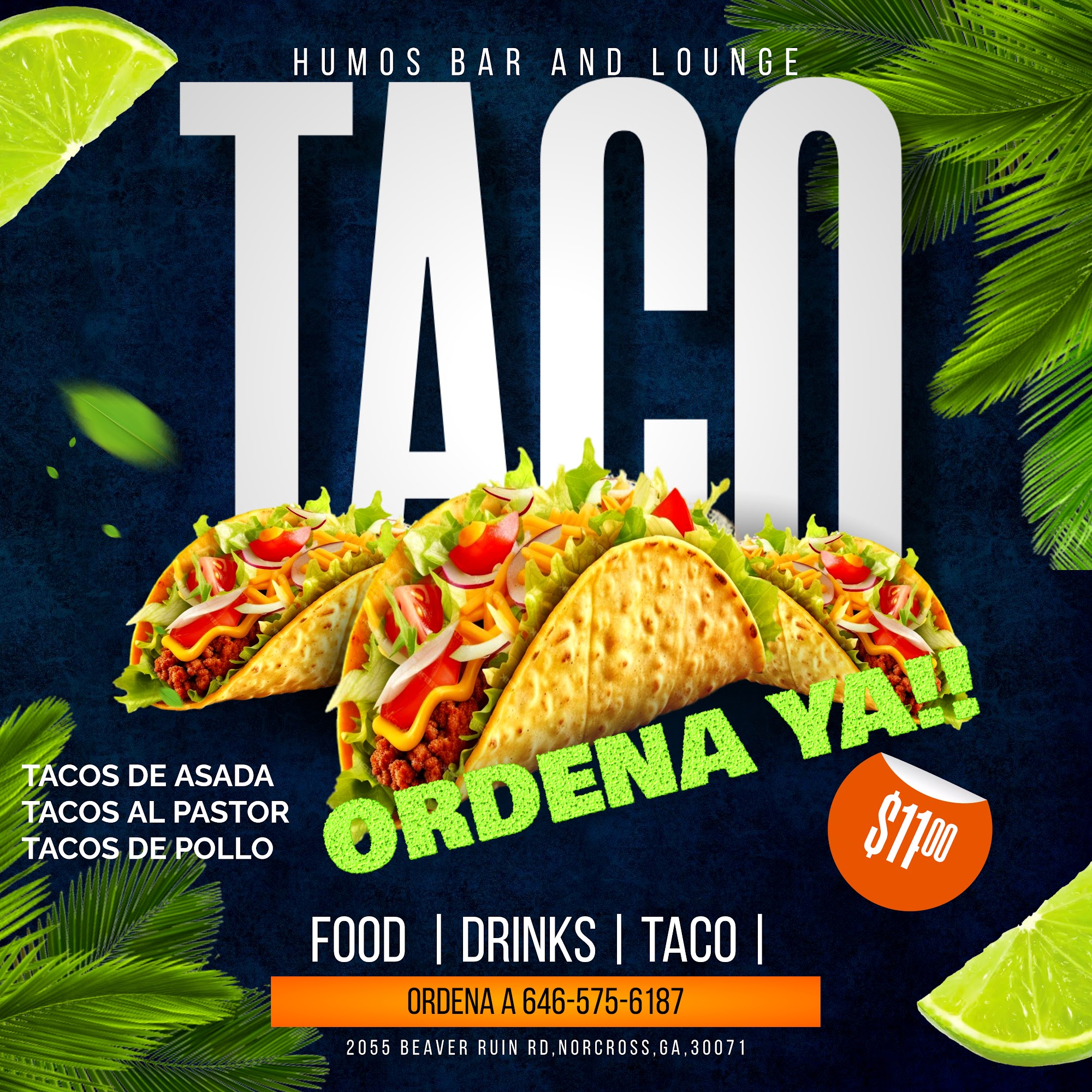 Humos Bar & Lounge Menu