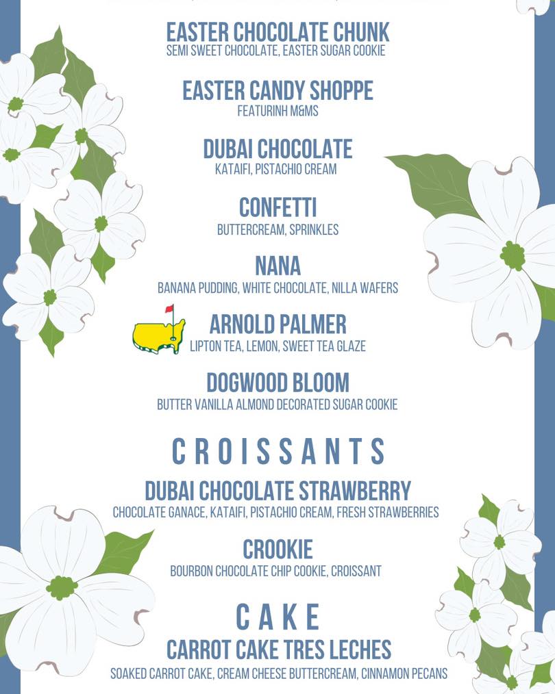 Sweet Evelyn’s Menu