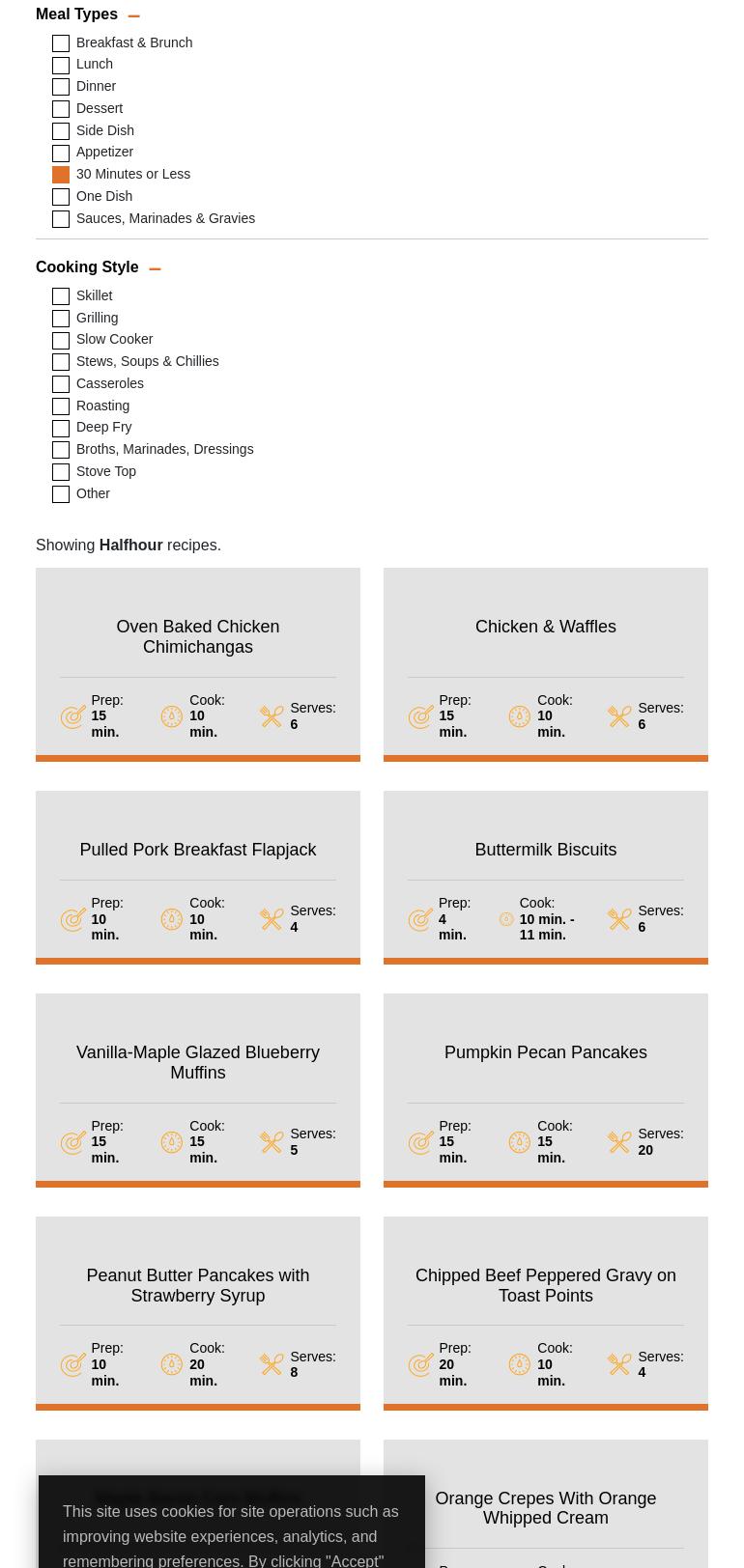 Southeastern Mills Menu