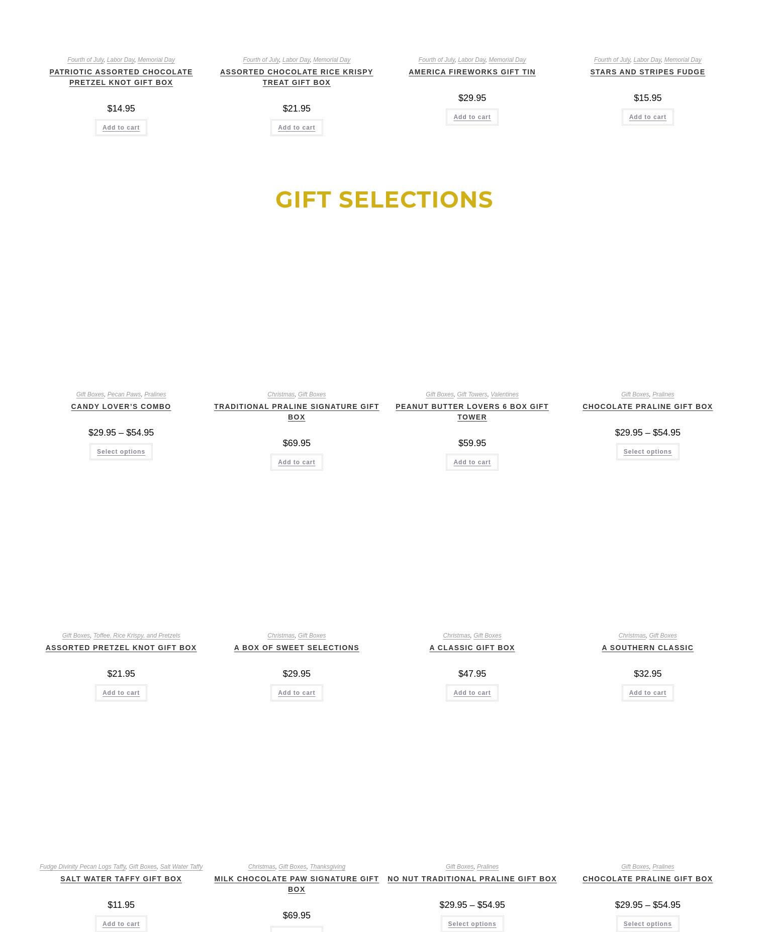 Savannah Sweets Menu