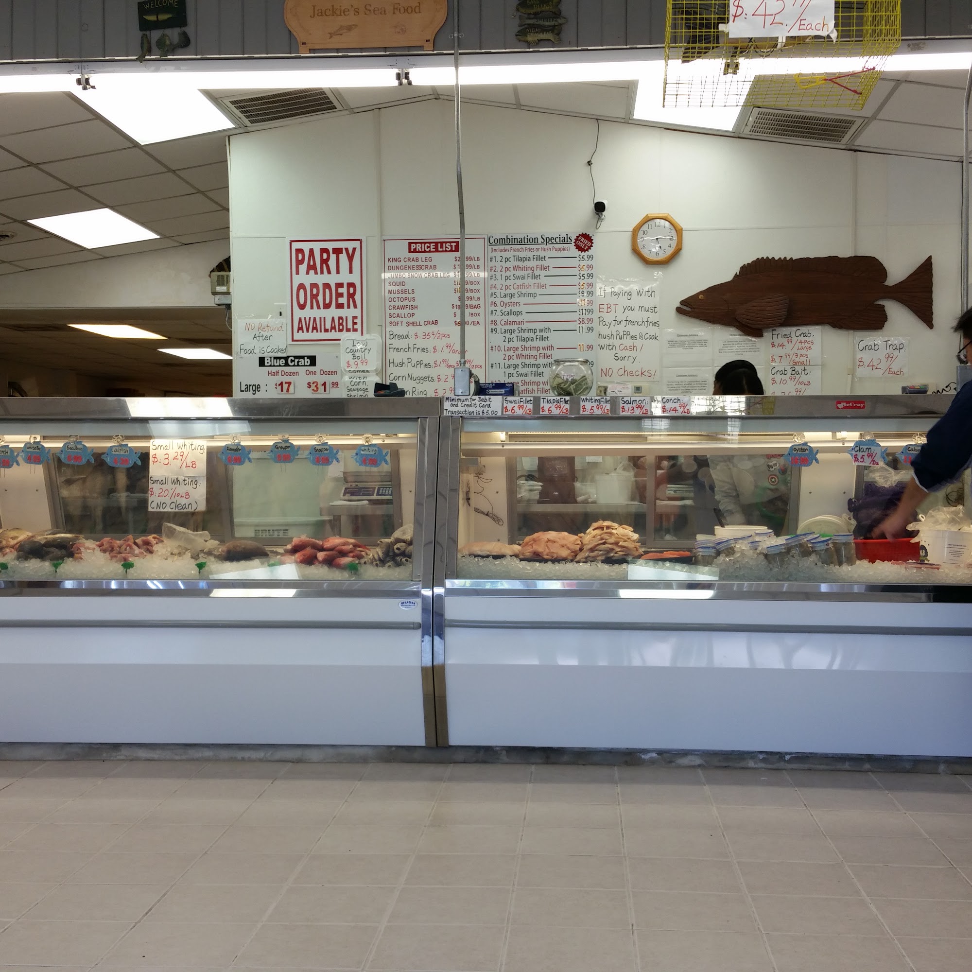 Jackie Seafood Market Menu