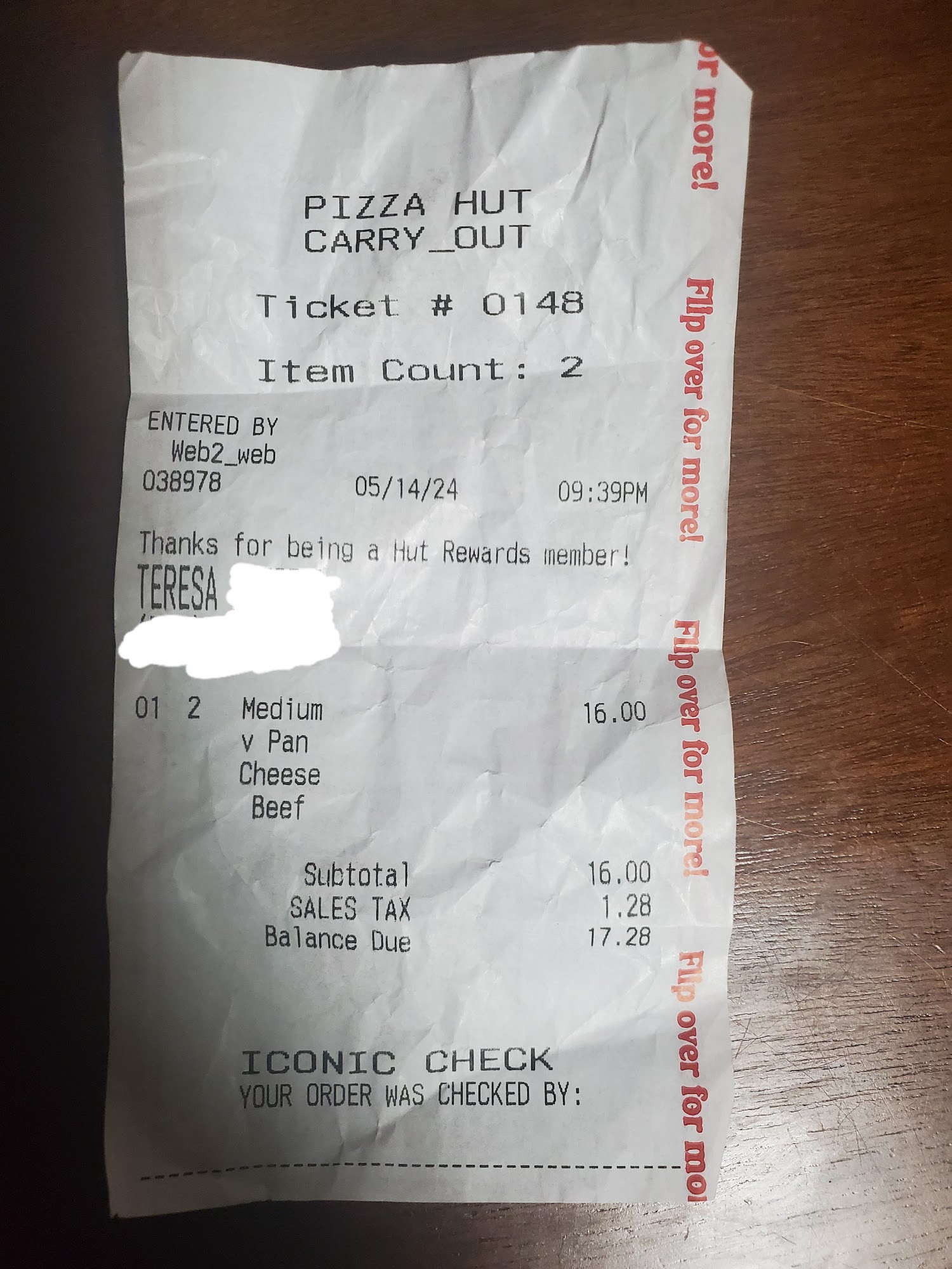Pizza Hut Menu