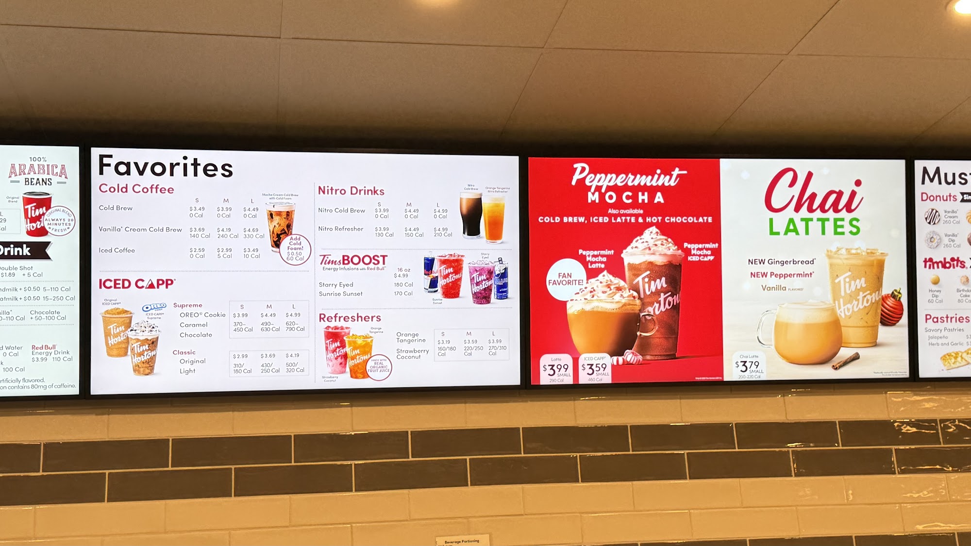 Tim Hortons Menu