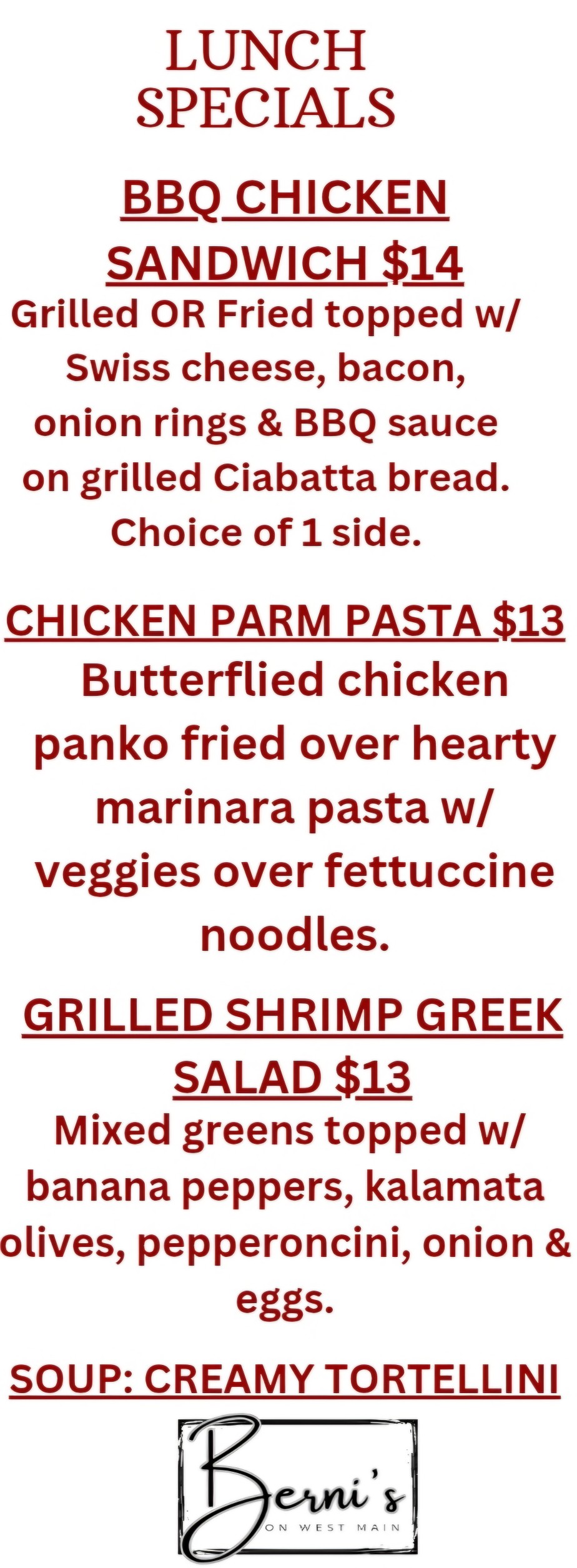 Clifton´S Country Diner Breakfast & Lunch Menu