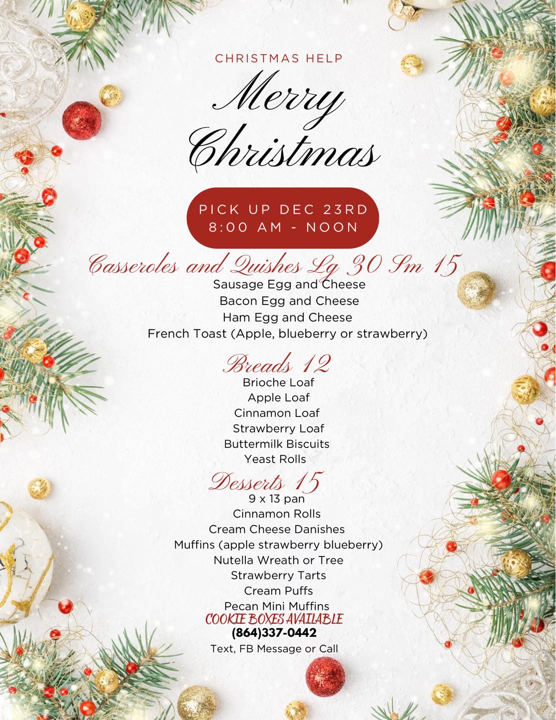 Camellia City Cafe Menu