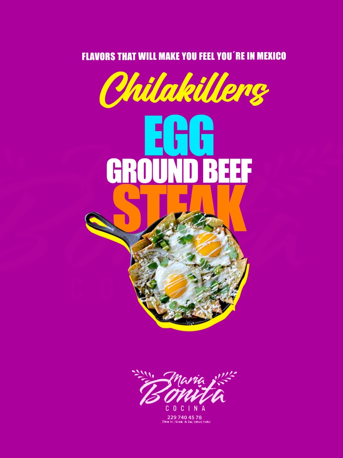 Maria Bonita Cocina Menu