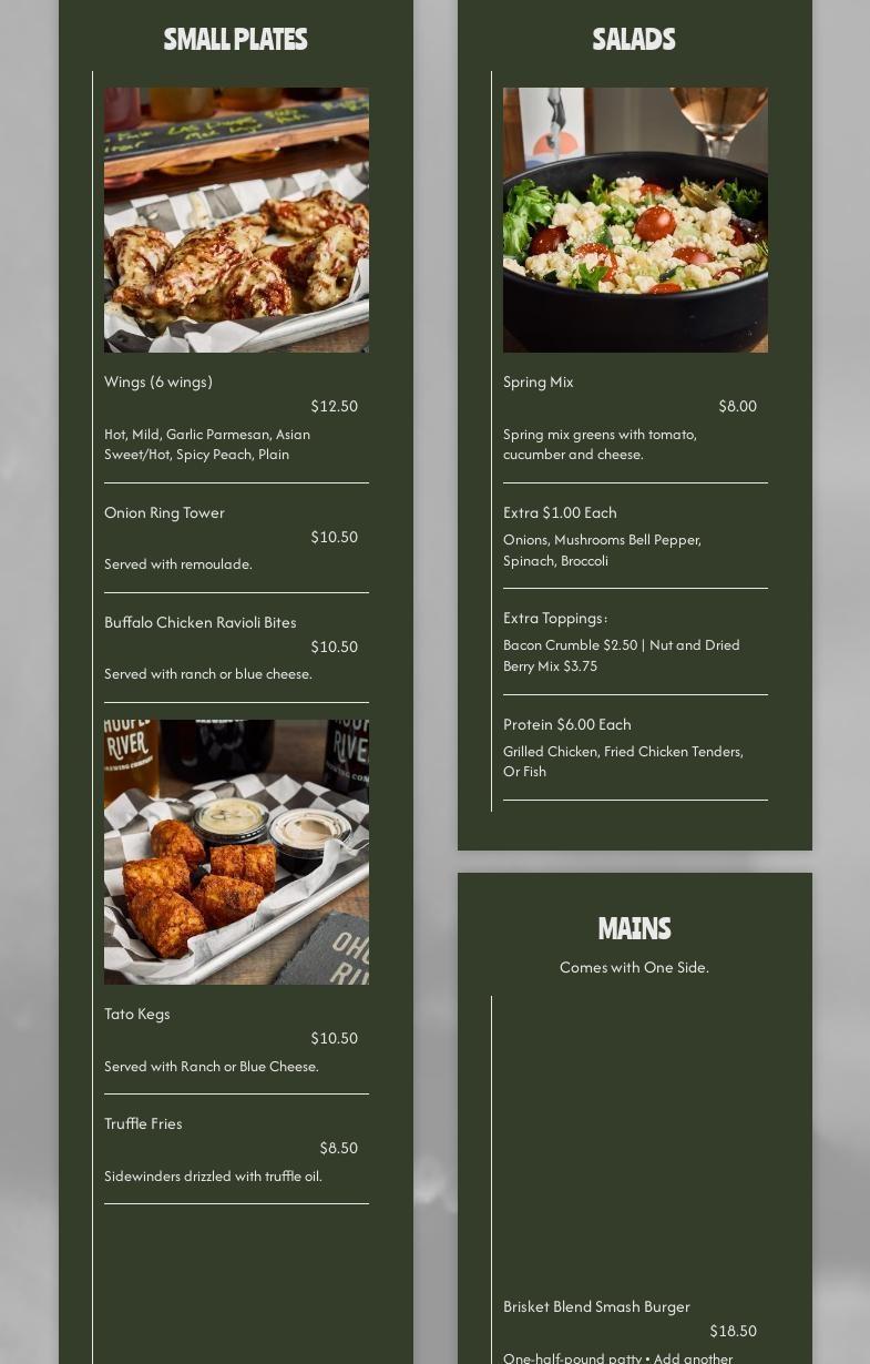 Ohoopee River Brewing Co Menu