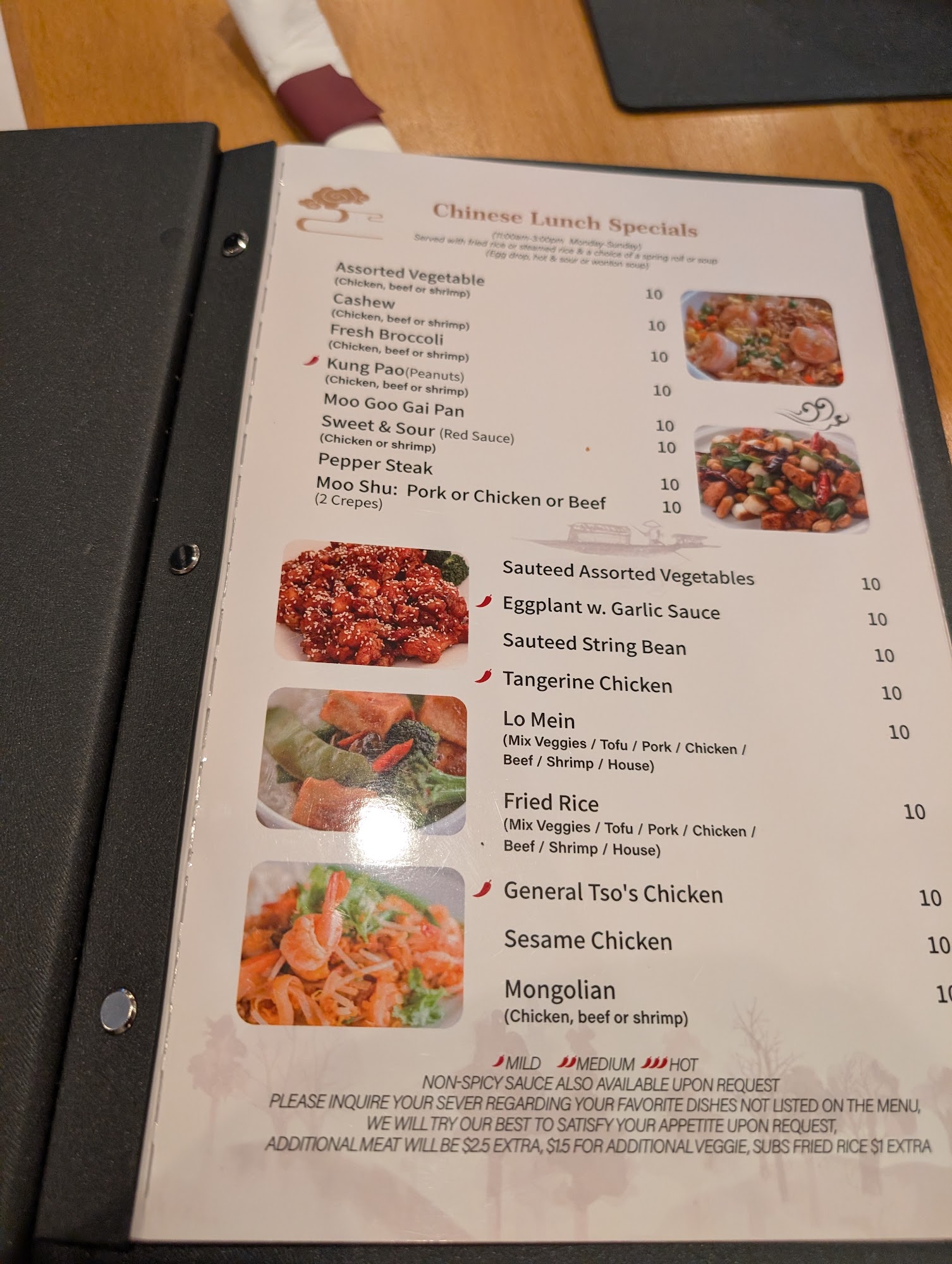 Flaming Fusion — Chinese & Thai & Japanese Menu