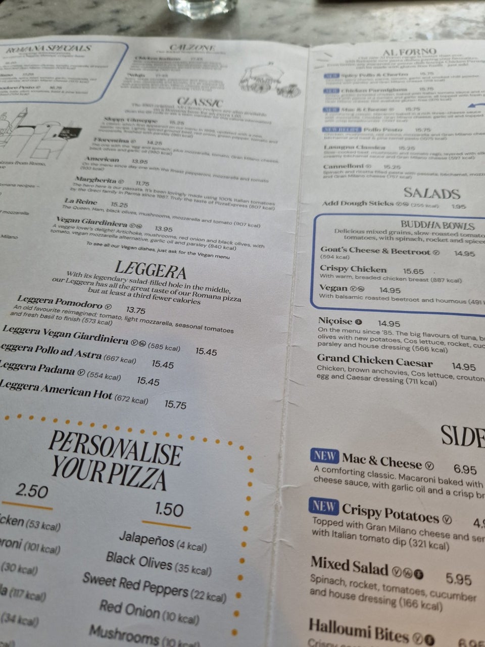 Pizza Express Menu