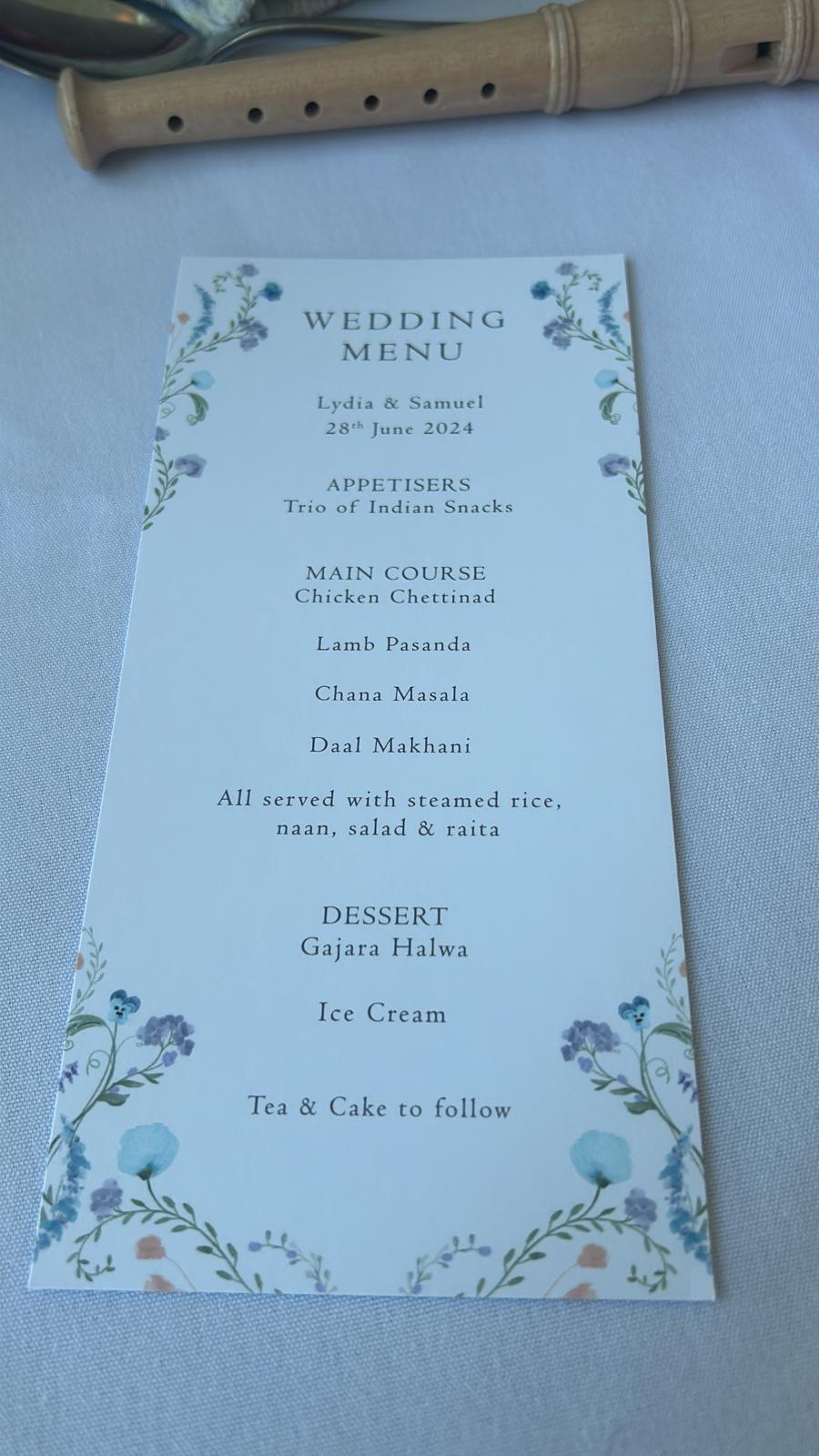 Saffron Culture Menu