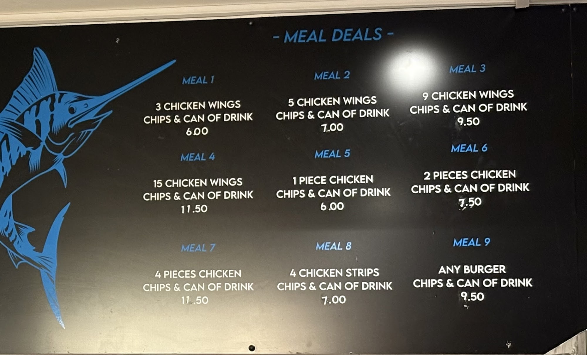 Sheen Fish Bar Menu