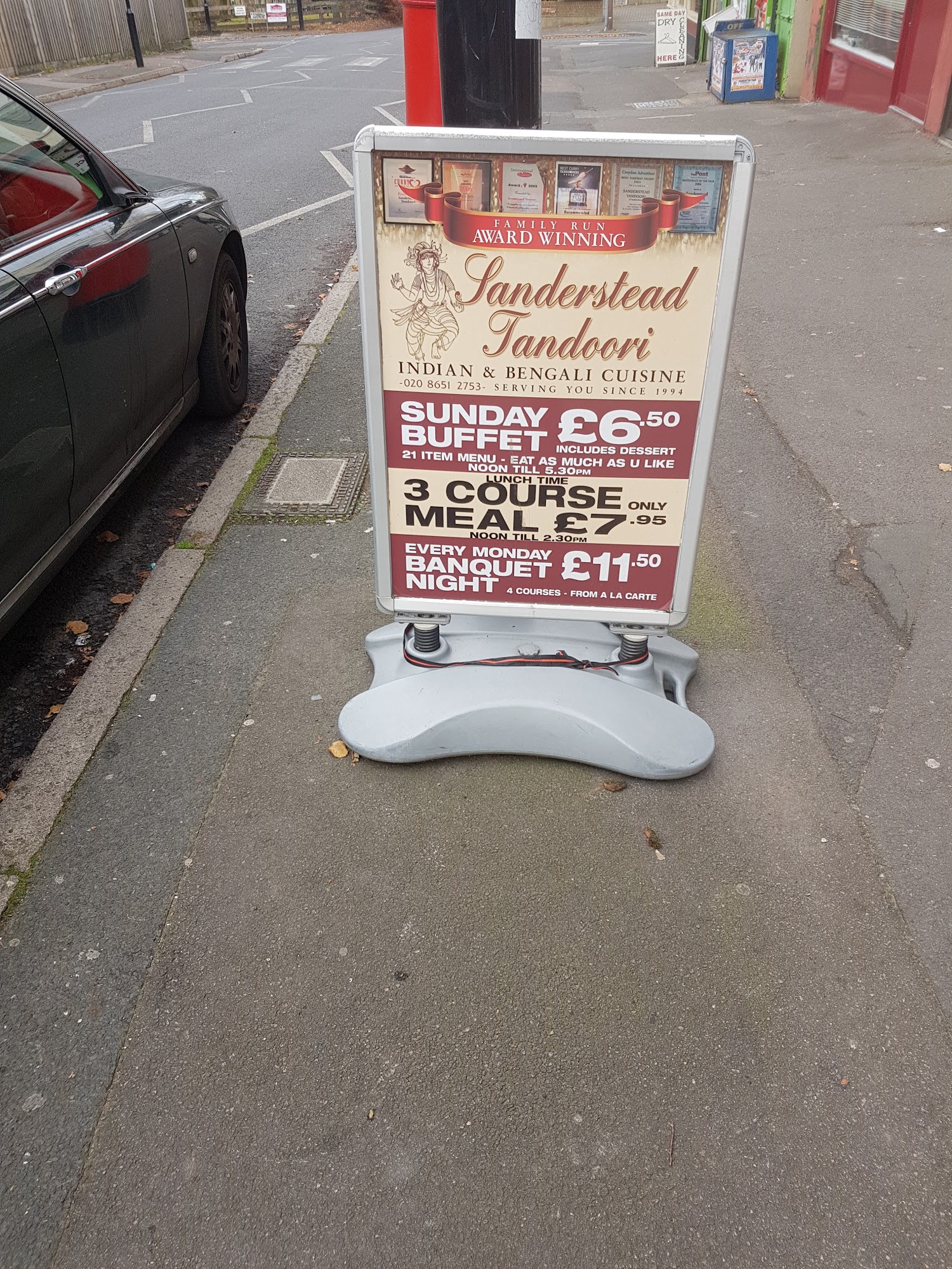 Sanderstead Tandoori Menu