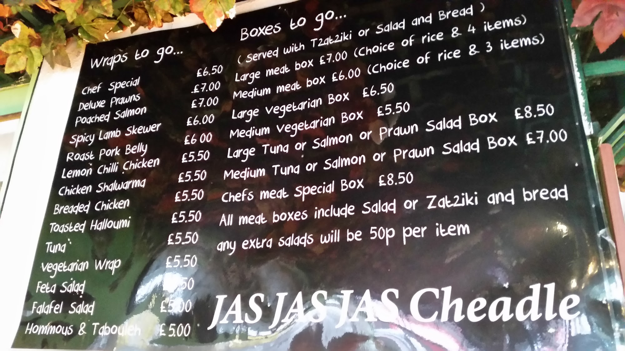JAS JAS JAS Menu