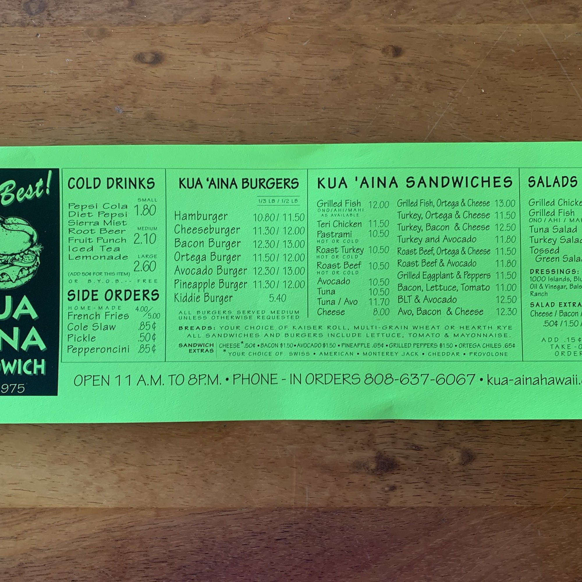 Kua Aina Sandwich Shop Haleiwa