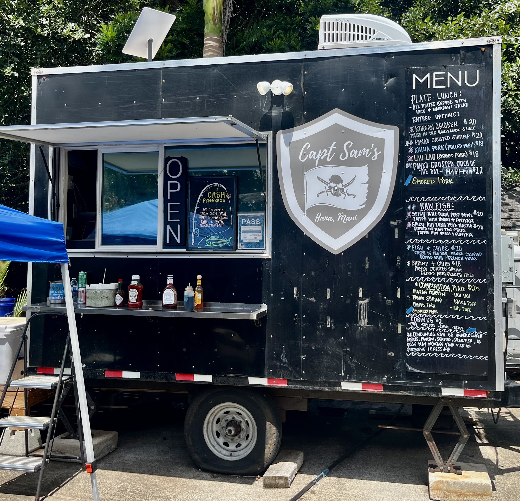 Capt Sam's Food Truck Menu