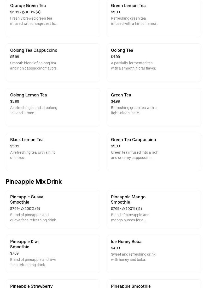 Dave's Ice Cream McCully Menu