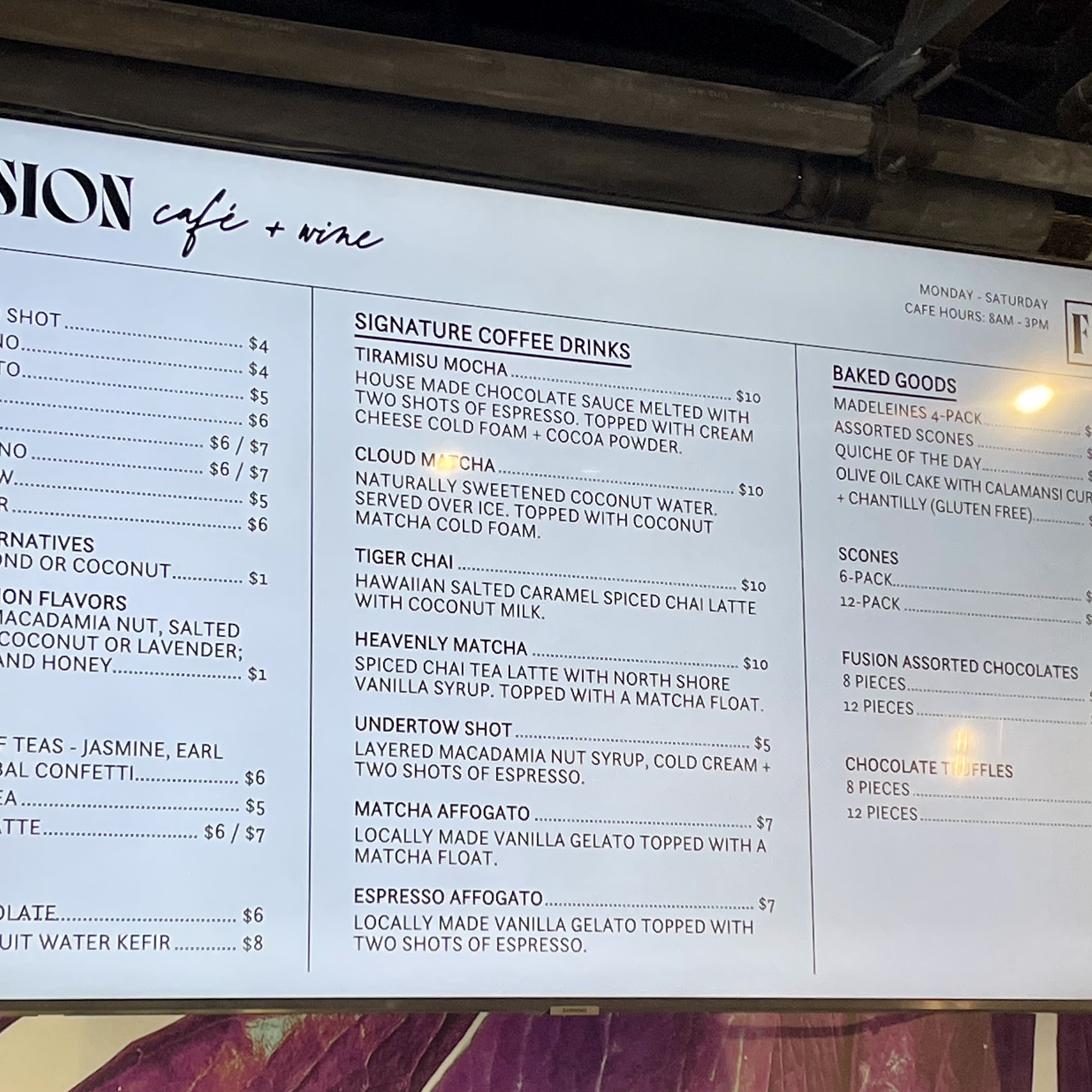 Fusion Cafe x DADA Menu