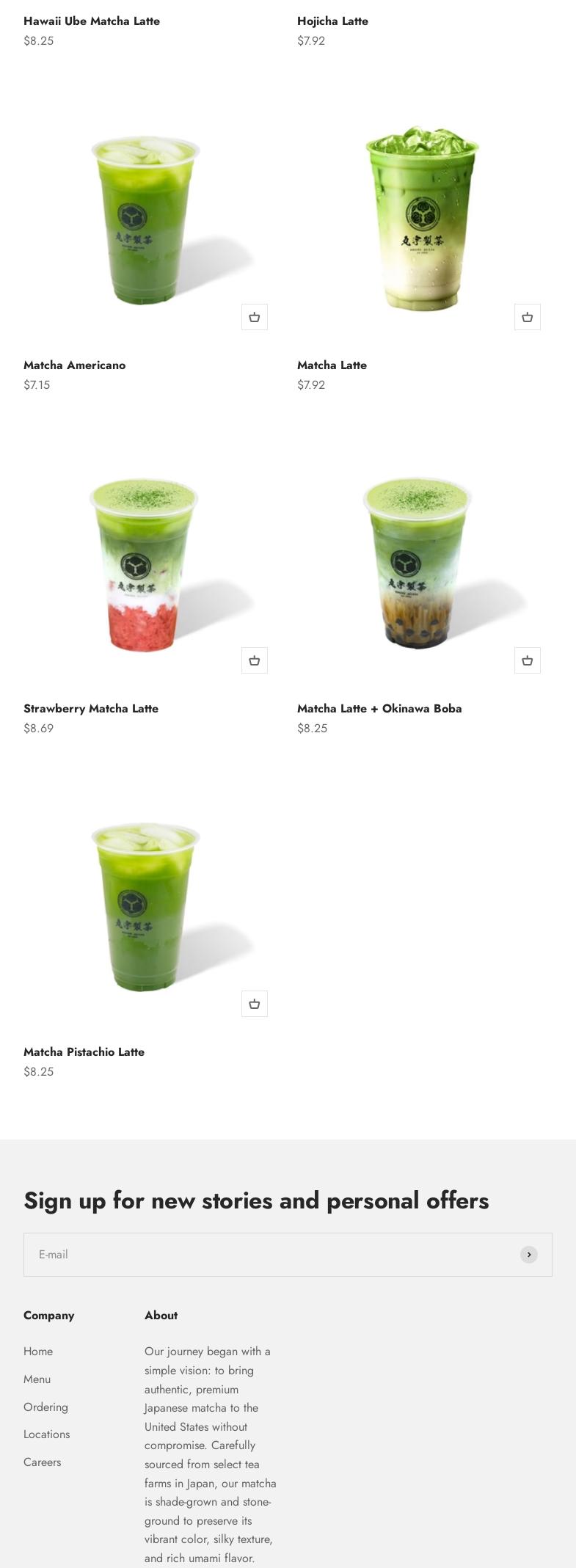 Maruwu Seicha Hawaii Menu