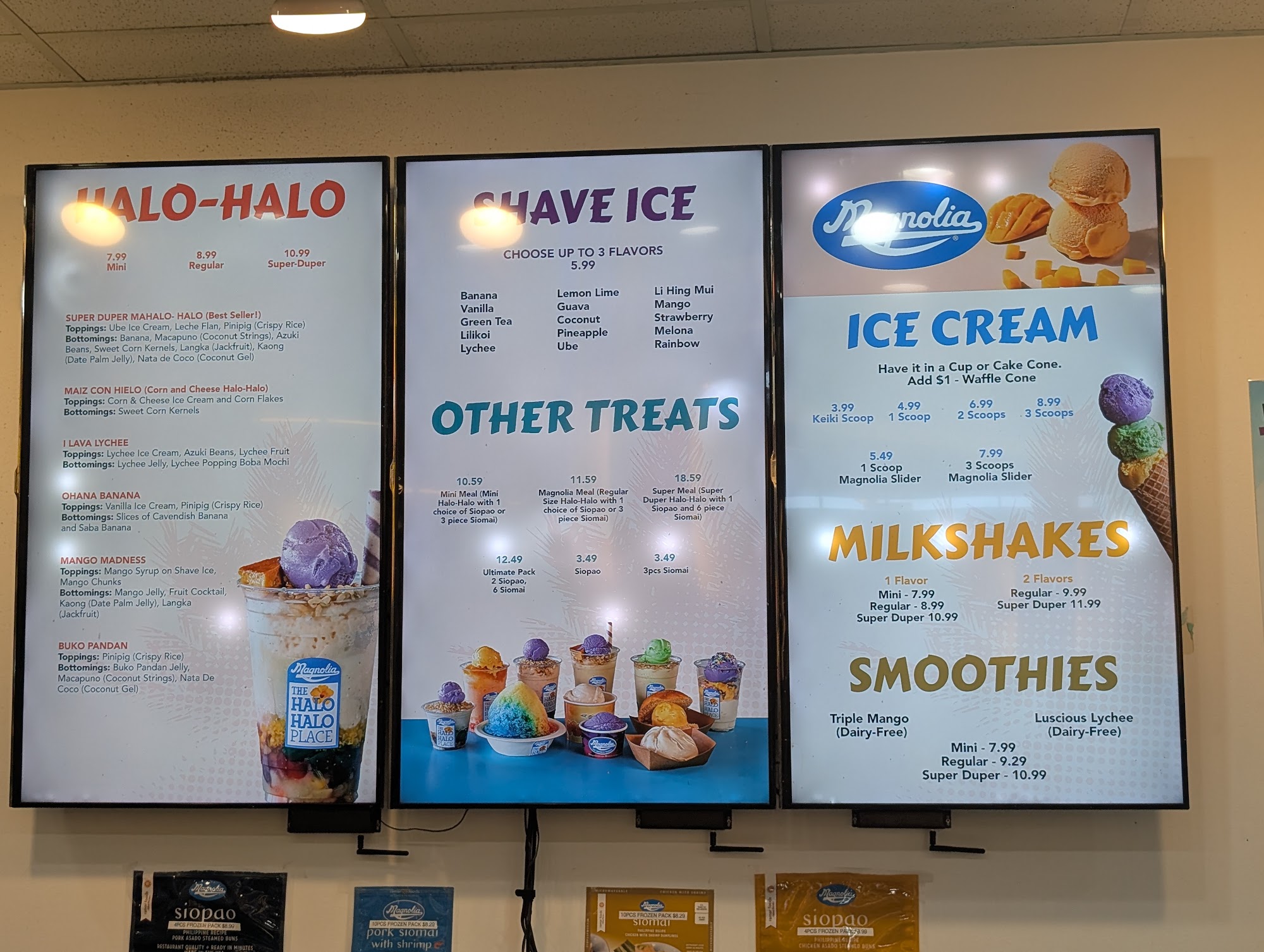 Magnolia Ice Cream & Treats Menu