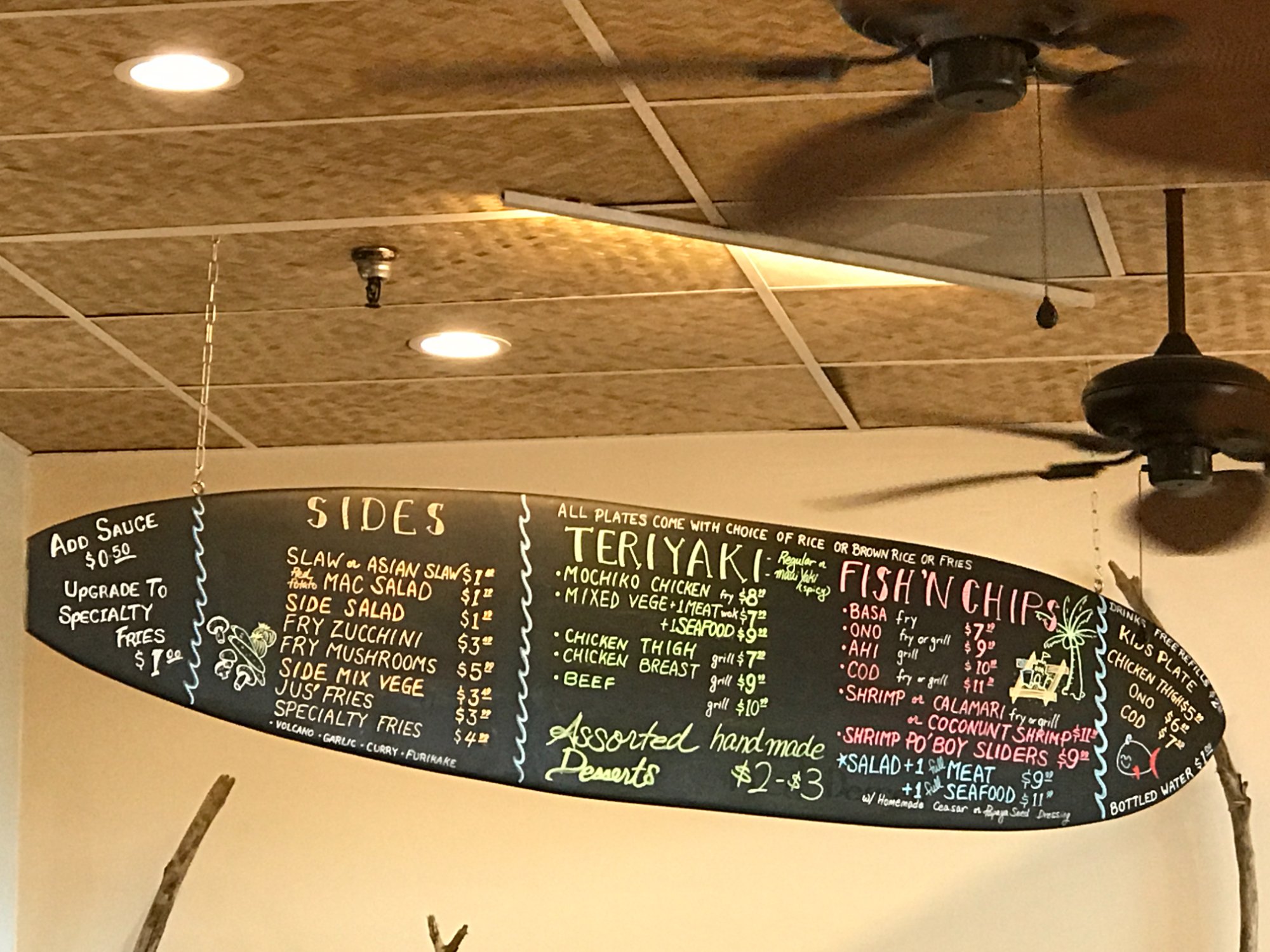 Maui Teriyaki Menu