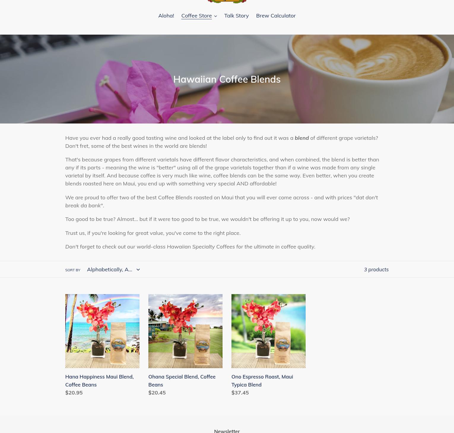 Old Lahaina Coffee Co. - RETAIL COFFEE STORE Menu