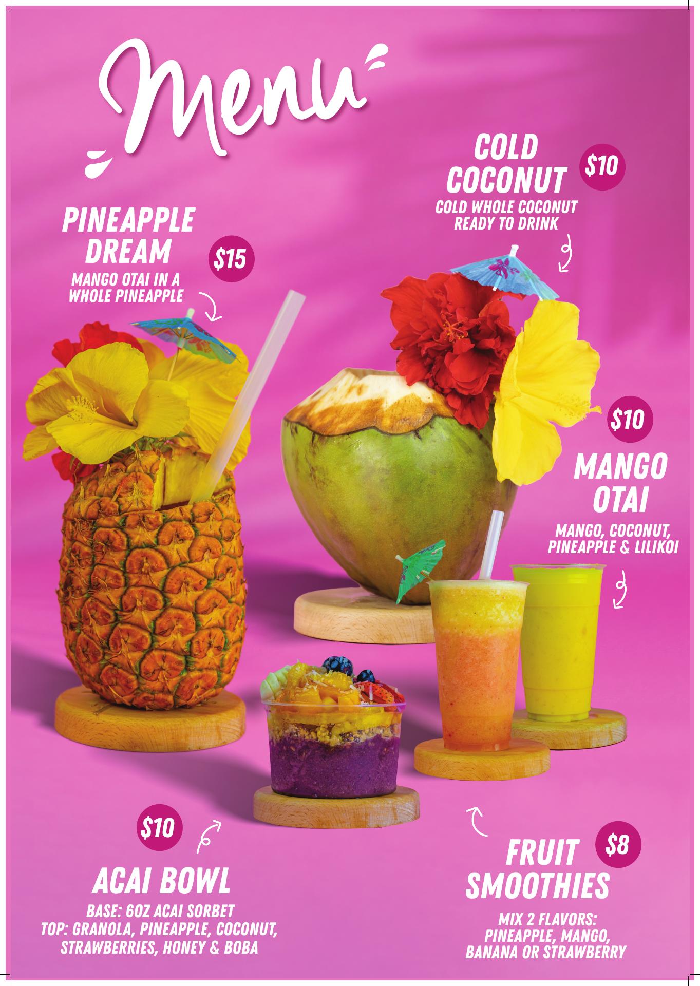 Elsie's Smoothie Shack Menu