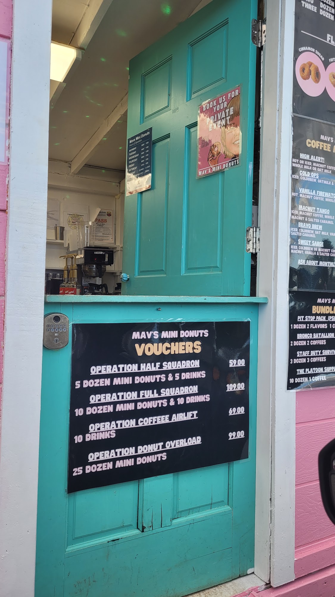Mavs Mini Donuts Menu