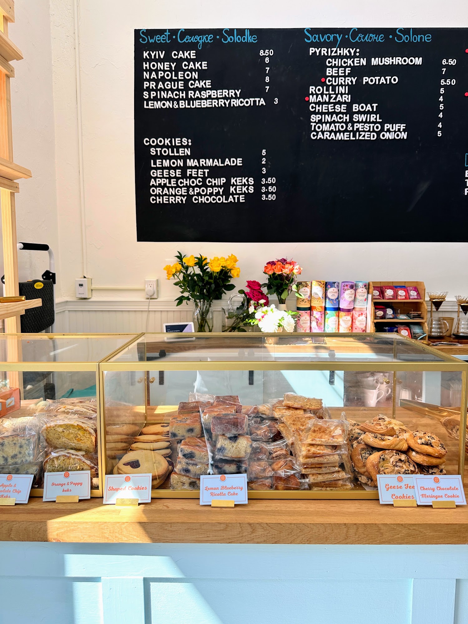 Piece & Freedom Bakery Menu