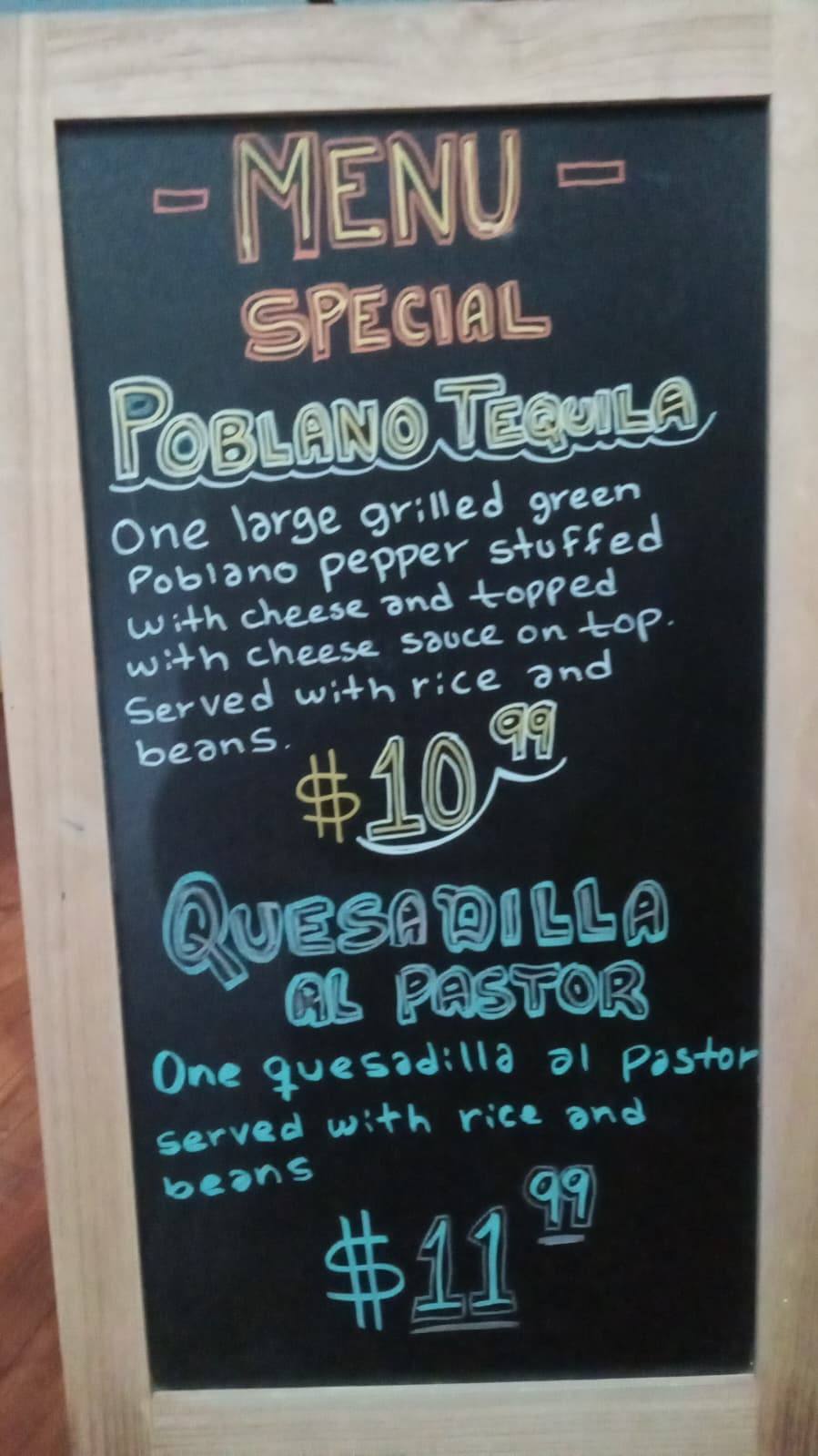 Tequila Grill Bloomfield Menu