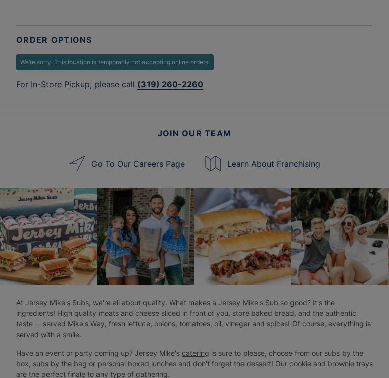 Jersey Mike's Subs Menu