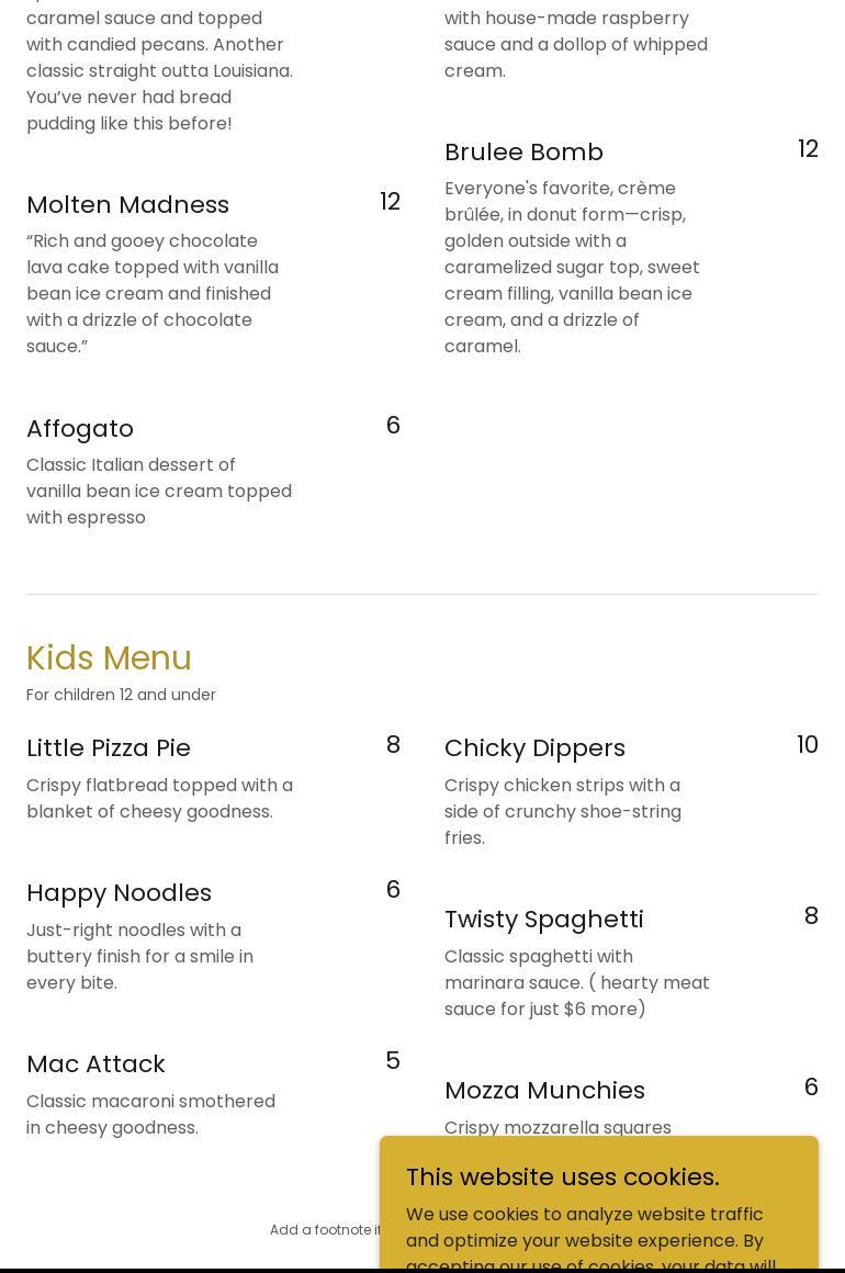 The District CR Menu