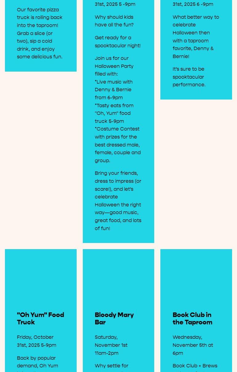 Tellurian Brewing Menu